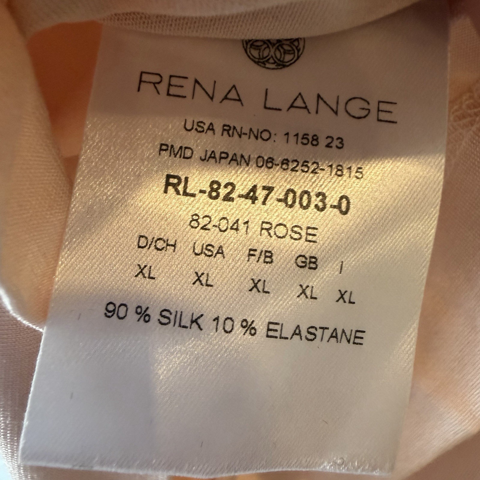 Rena Lange 90% Silk 10% Elastane Blush Pink Short Sleeve Knit Top XL Germany