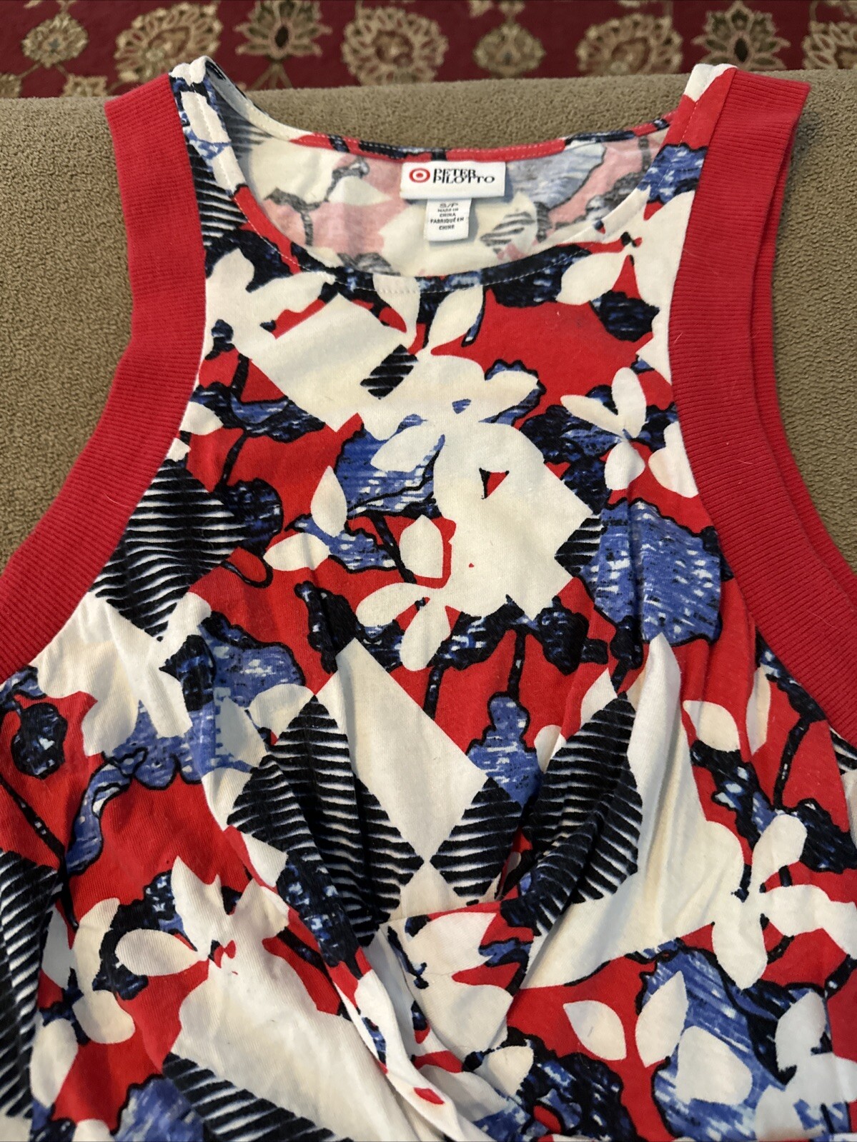 Peter Pilotto Colorful Dressy Tank Top Women’s Size Small Cotton Blend (BD)