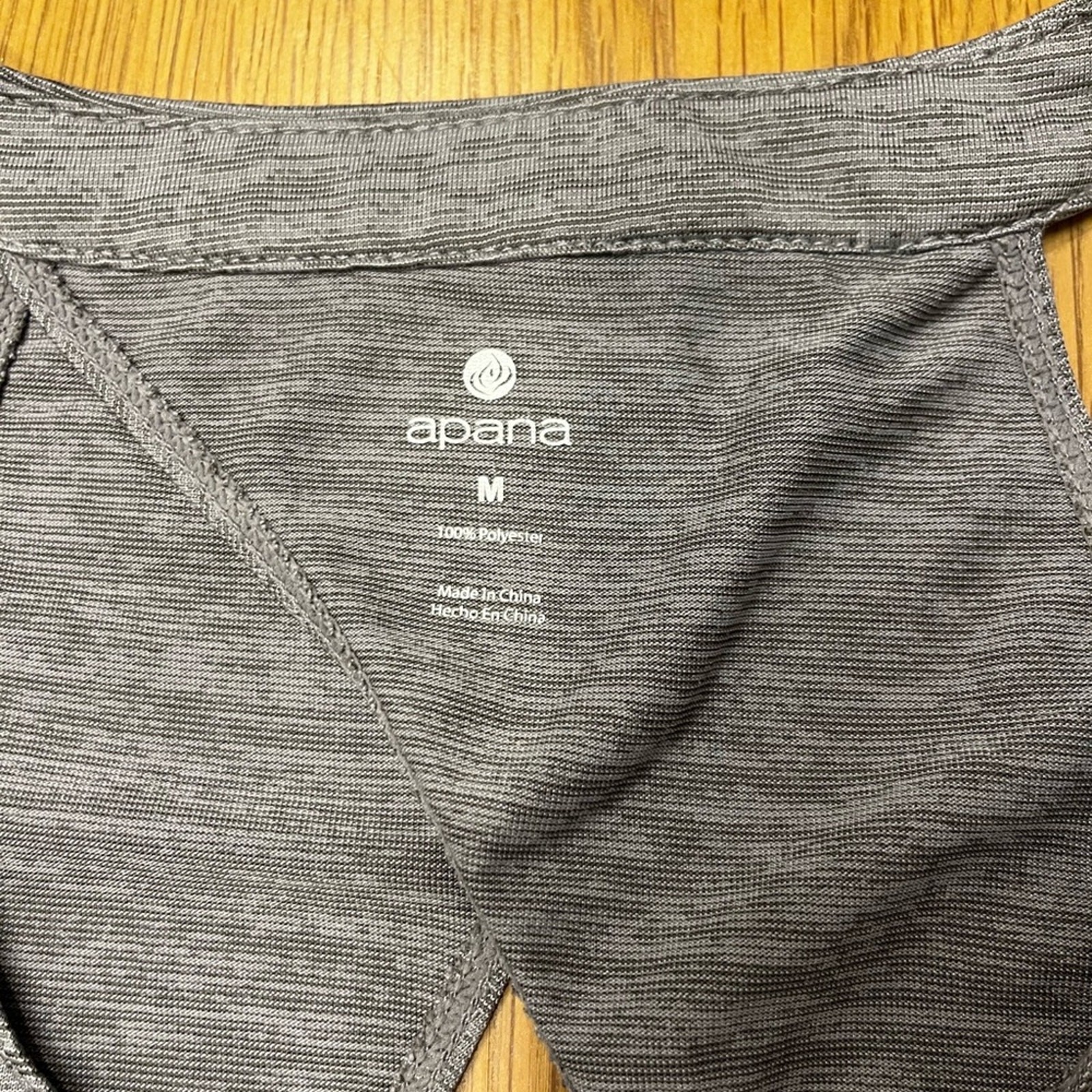 Apana Heathered Gray Cross-Back Tank Top