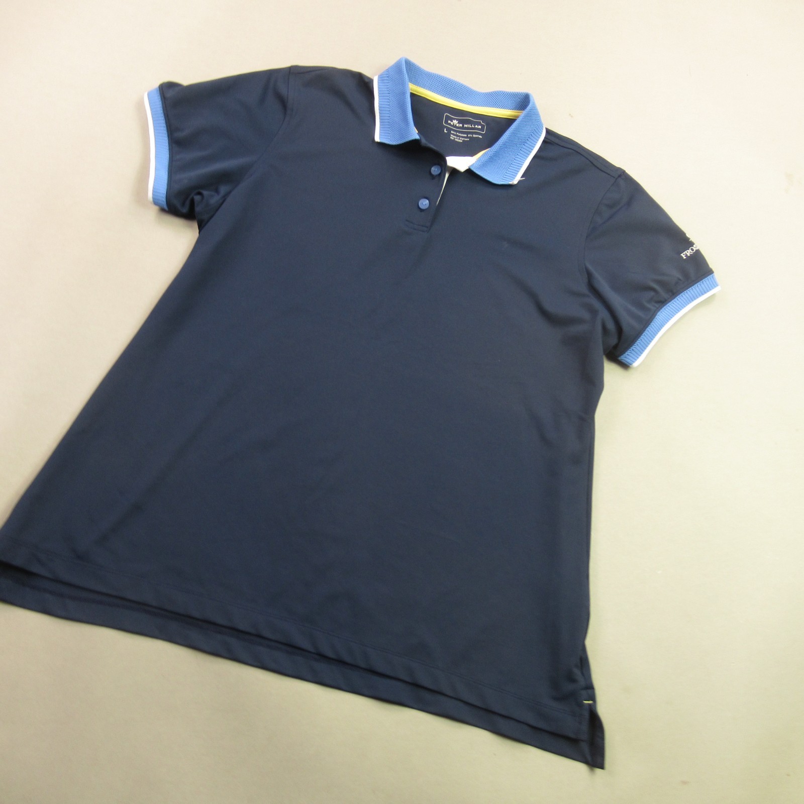 Peter Millar Shirt Womens Large Short Sleeve Pullover Lightweight Polo Blue