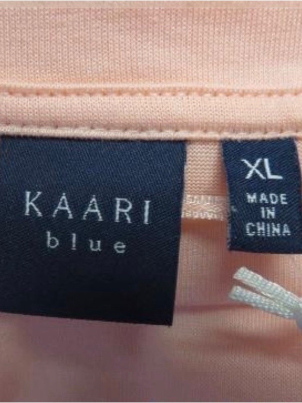 Kaari Blue Women’s XL Peach Pink Twist Front Long Sleeve Modal Top NWT