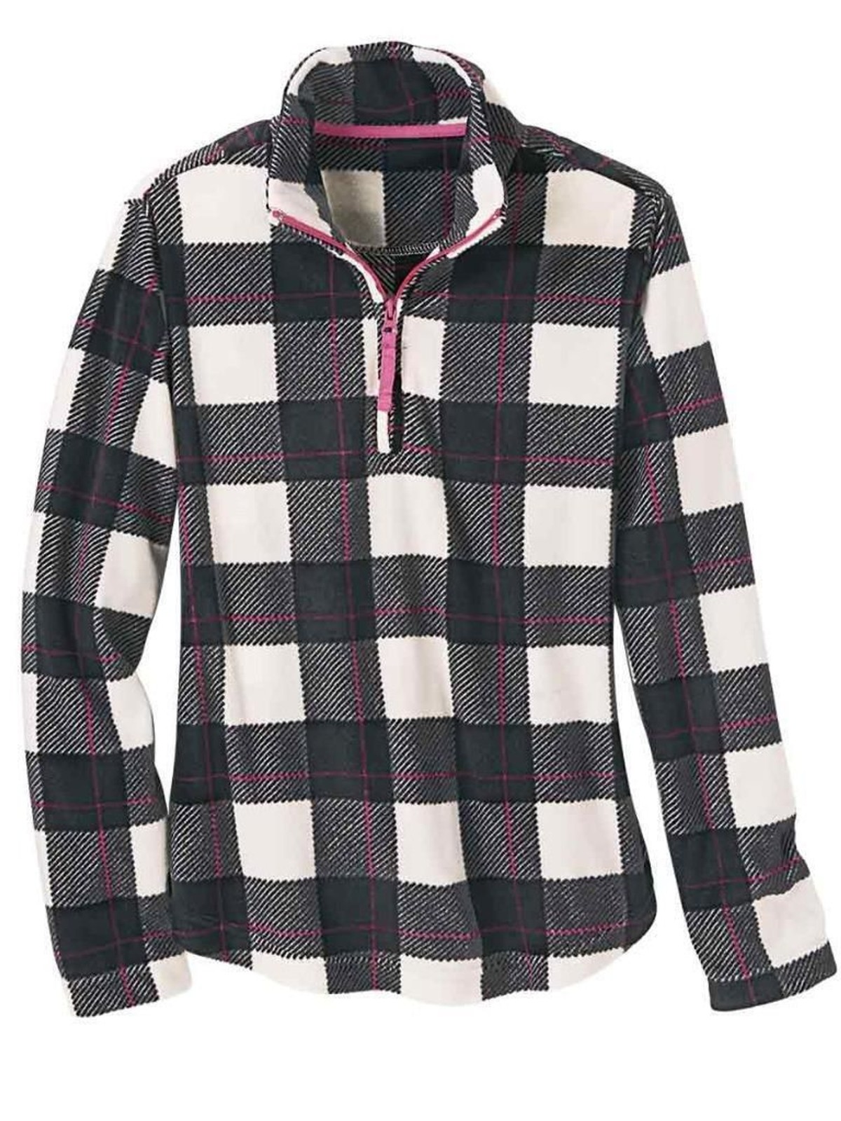 NEW Black & White Plaid Sz Medium Casual Wear Soft Fleece Shirt COMFORT CORNER