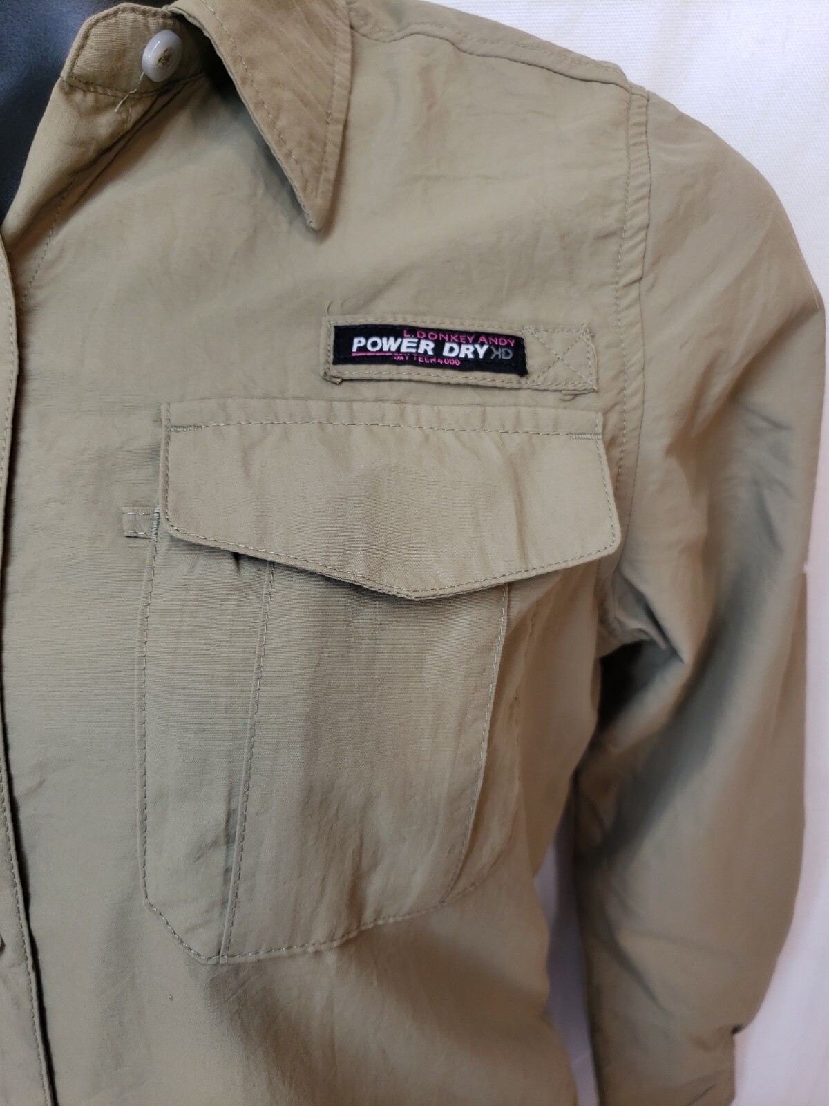 Sz XS Ladies Army Green Fishing Shirt Vented Nylon Blouse Breathable Top New
