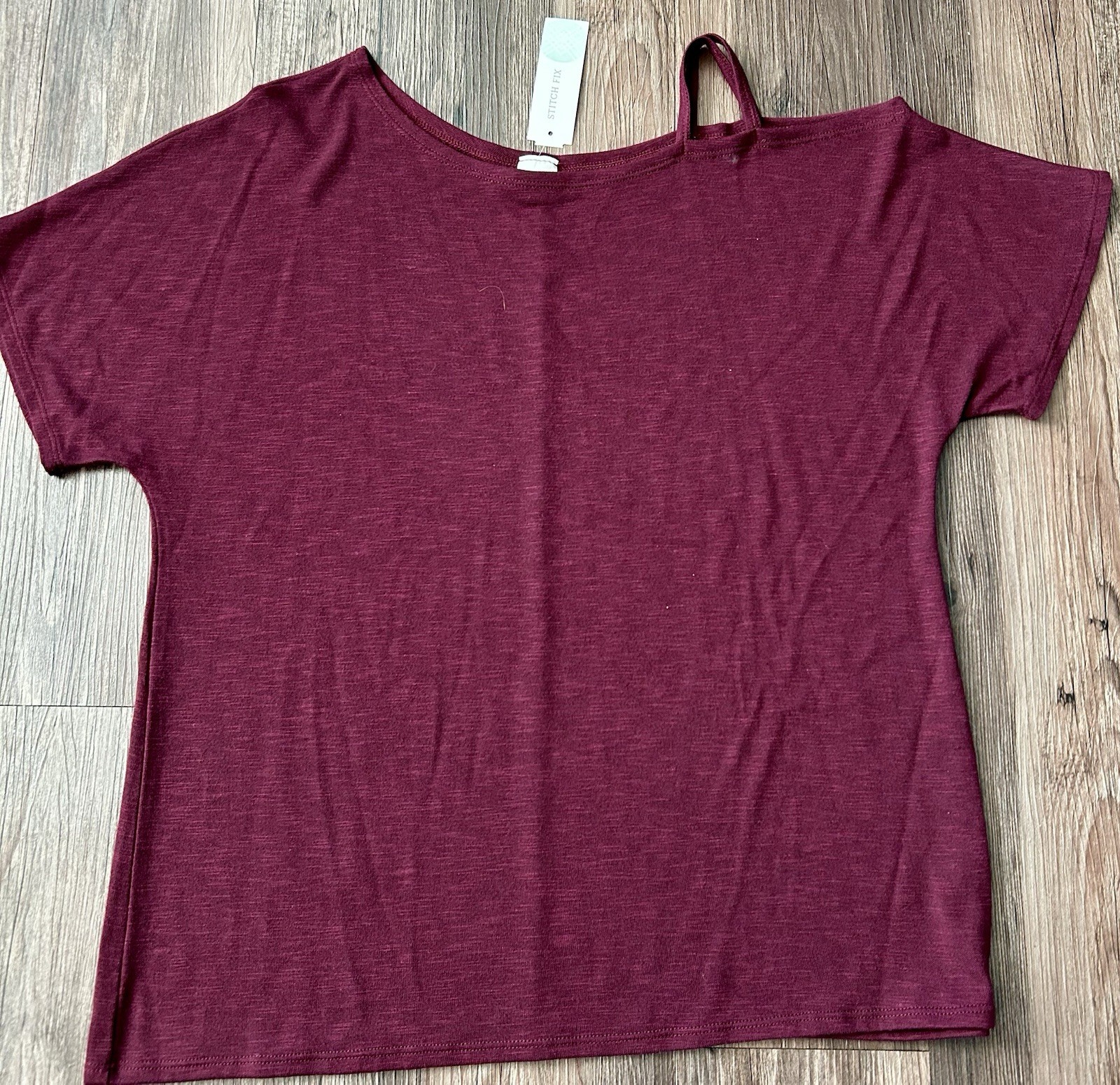NWT Kaileigh Jonesman One Shoulder Knit Top Purple STITCH FIX Size XXL