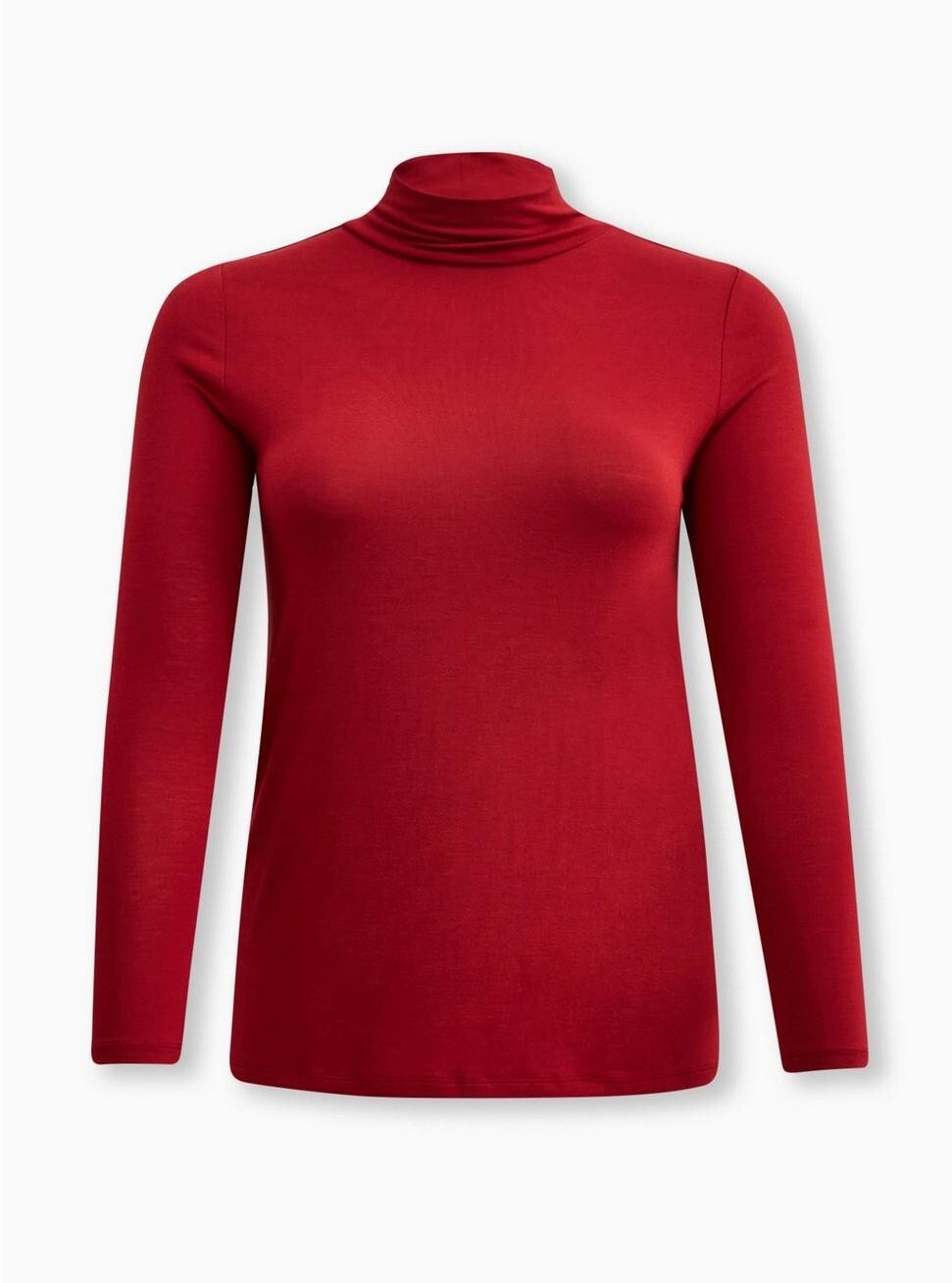 Torrid Studio Tissue Jersey Turtleneck Top Red Plus Size 2 2X 18 20 #D00552