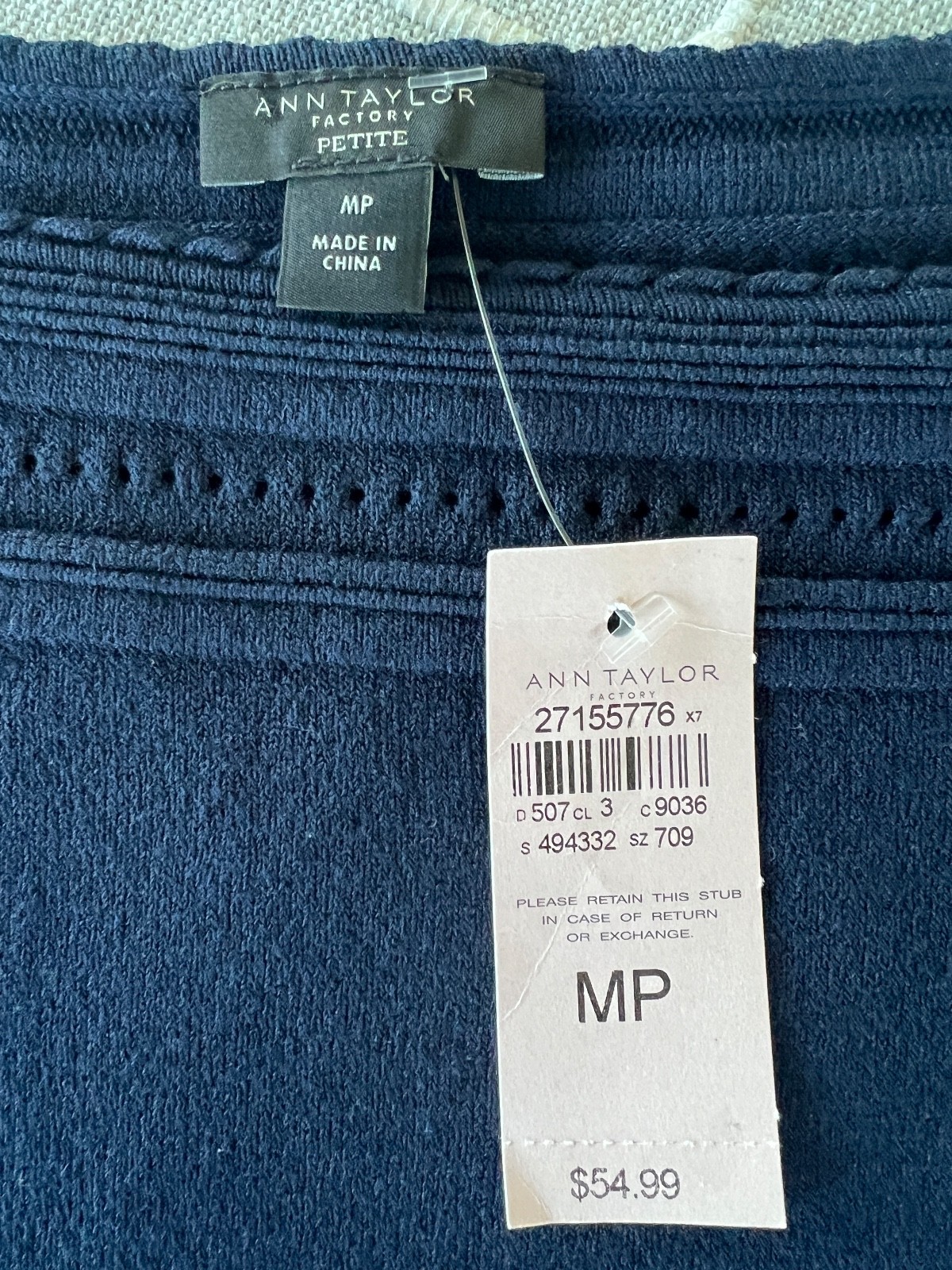 Ann Taylor Factory Petite light Short Sleeve MP 65% Rayon/35% Nylon 494332
