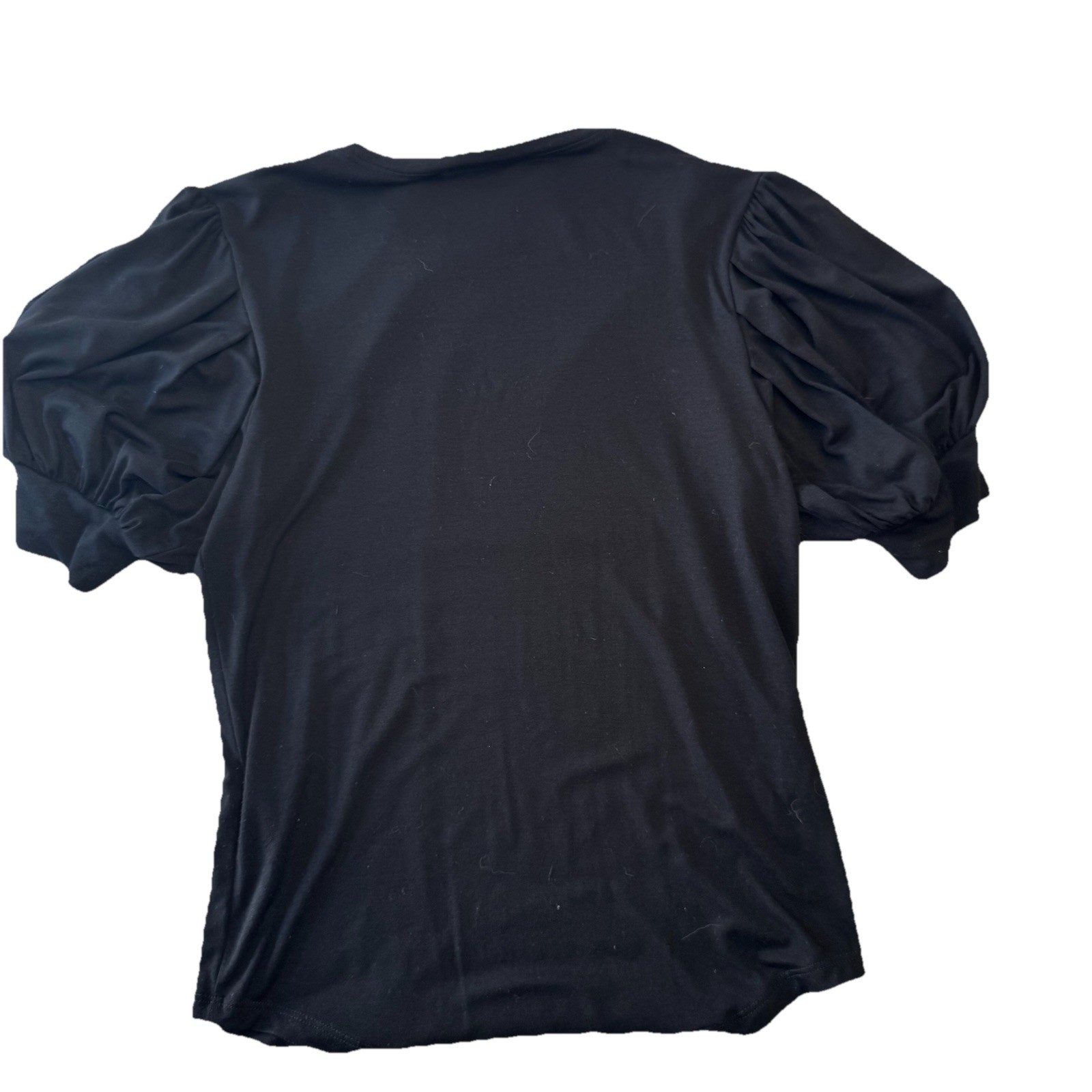 Frame Balloon Sleeve Top Blouse In Noir Black Sz XS Soft City Classic