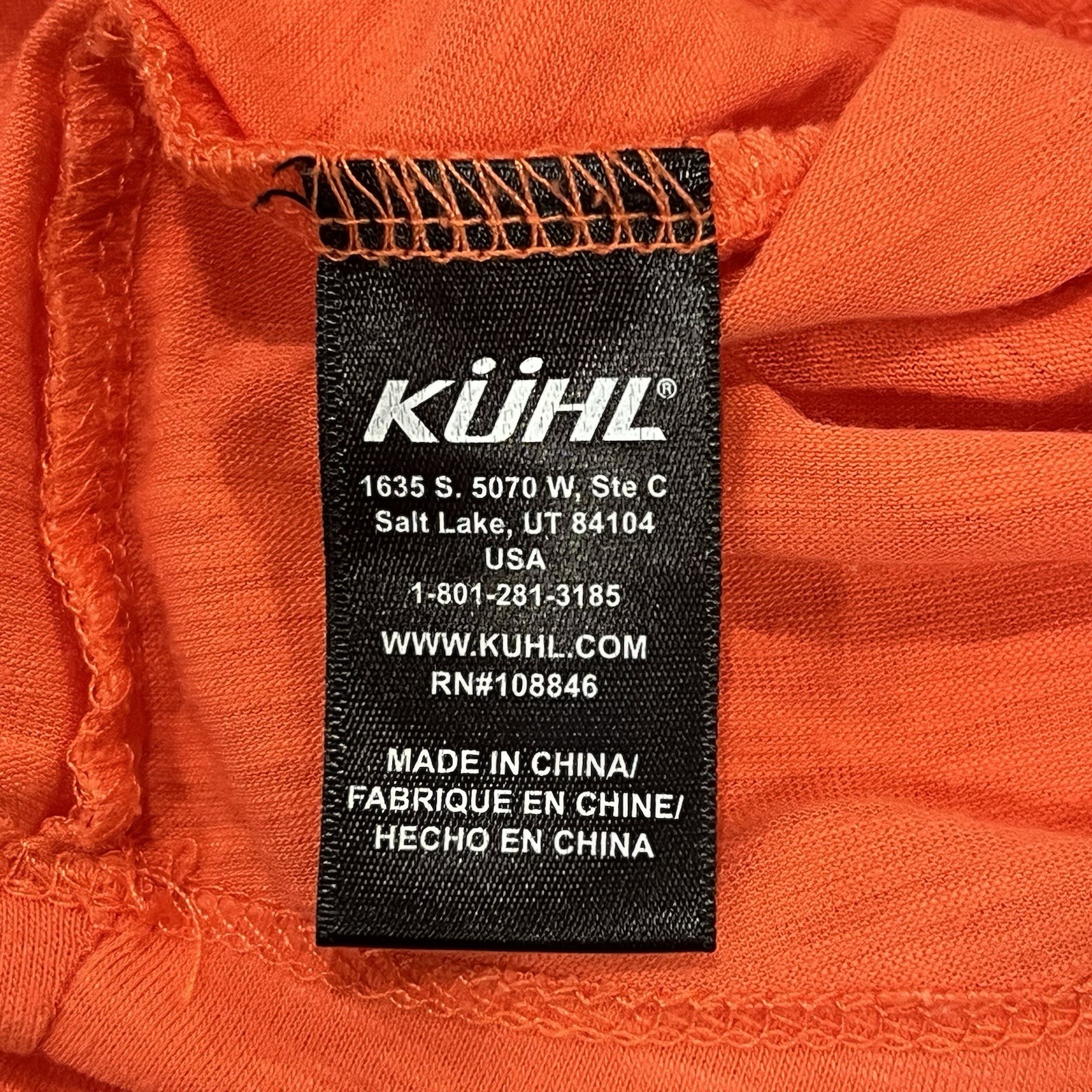 Kuhl Women’s Sora Short-Sleeve V-Neck Tee Coral Small Slub Knit Moisture Wicking