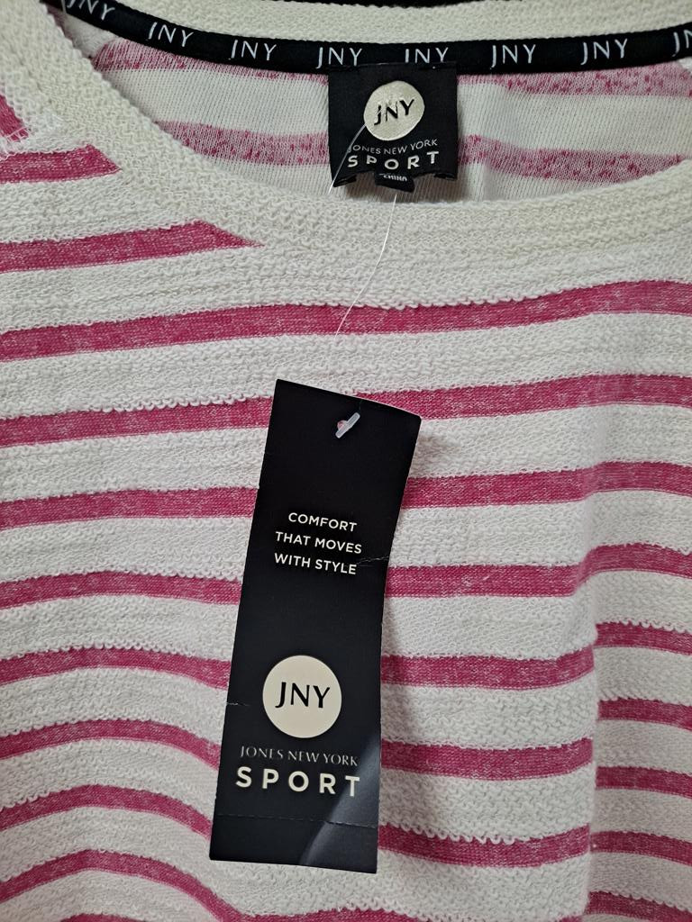 New with Tags Pink and White Striped JNY Sport Size 2X