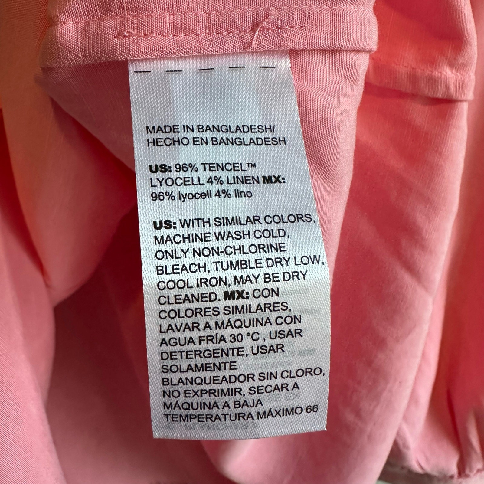 Chico’s Tencel Blend Dolman Sleeve Button Up Blouse Shirt Sunset Dunes 2 L