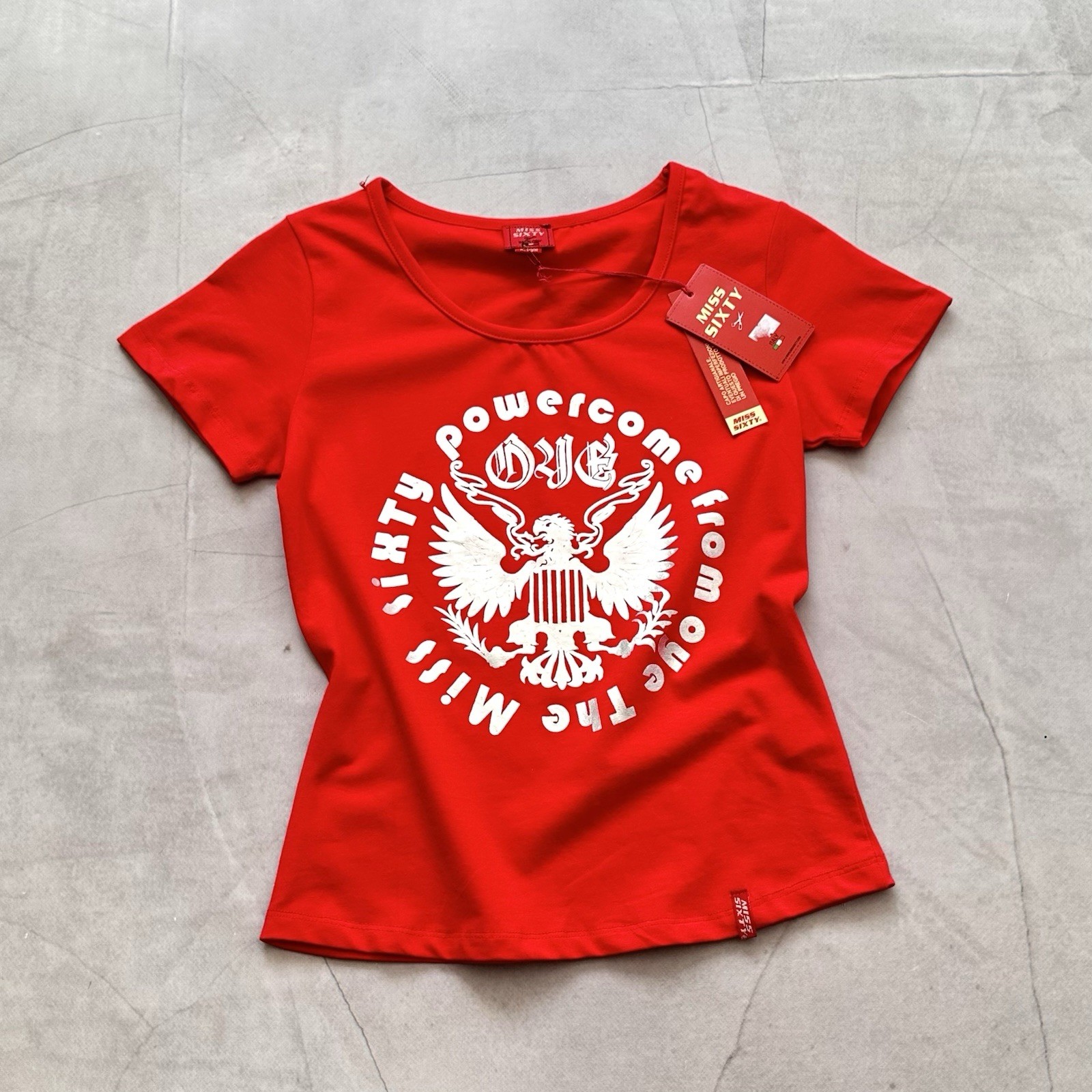 Y2K Miss Sixty Eagle Print Grunge T Shirt Killah NEW