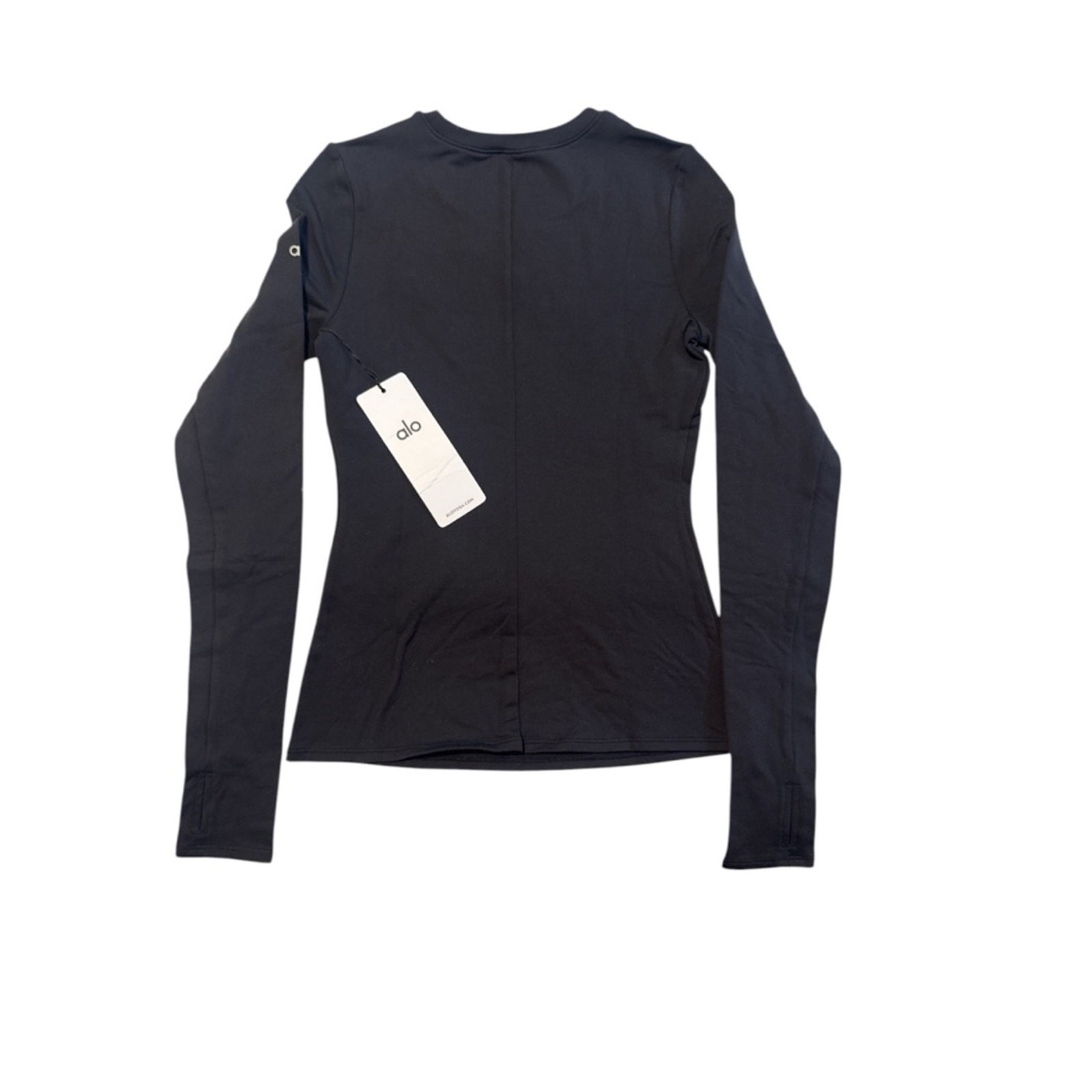 ALO Yoga-Airbrush Winter Warm Nocturne Long Sleeve in Black
