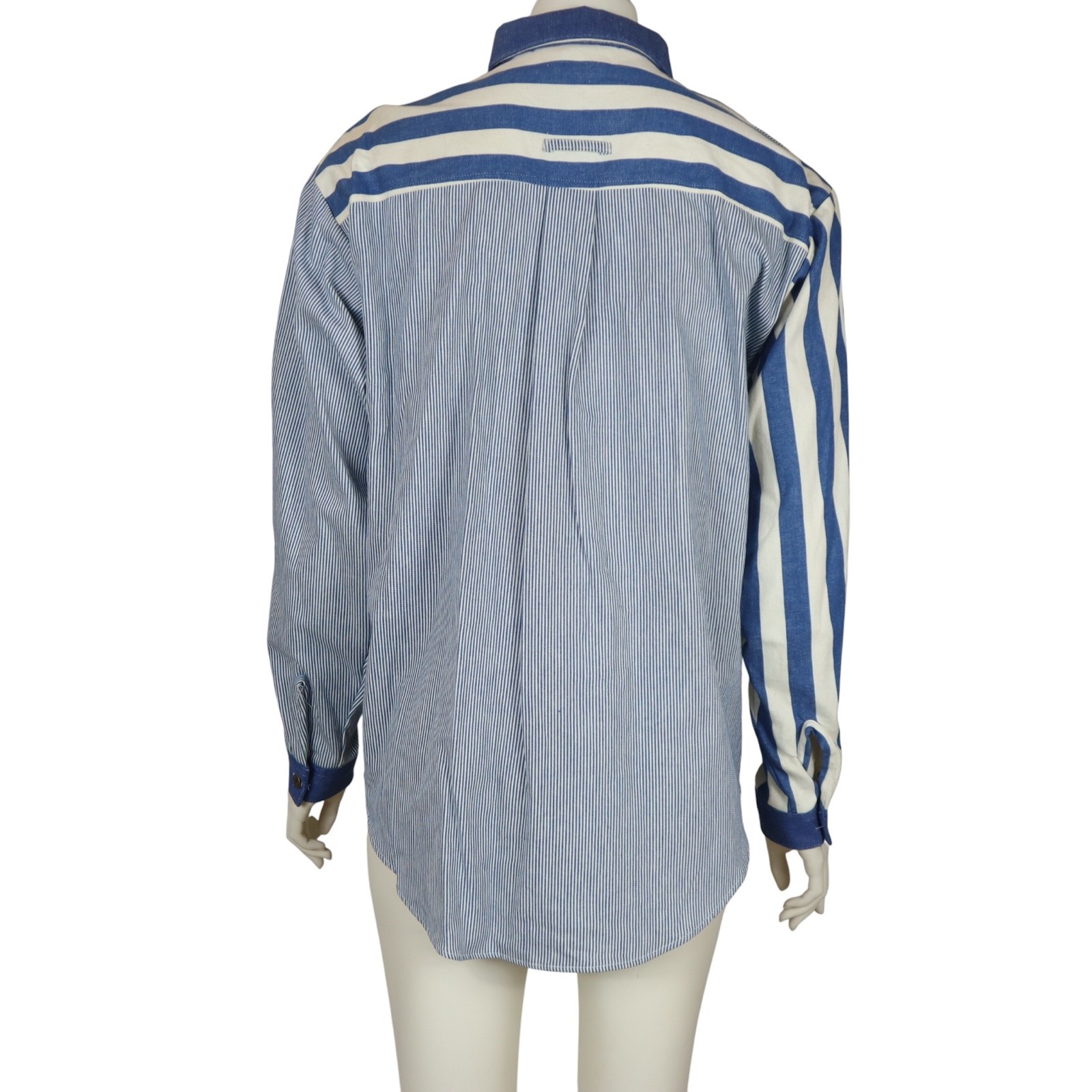 Vintage Denum Jeans Stripe Shirt Western Denim Pockets USA 90s Women’s Medium