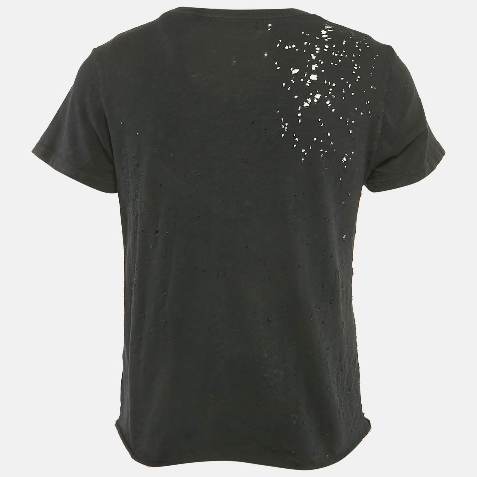 Amiri Black Washed Shotgun Cotton Crew Neck Short Sleeve TShirt S