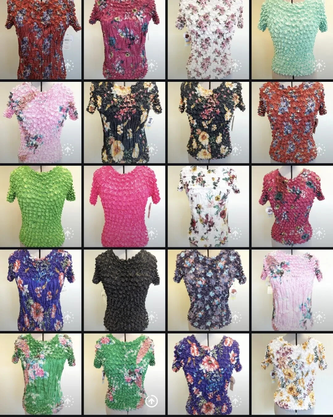 Womans Popcorn Short Sleeve Shirt Blouse Pick Your Style