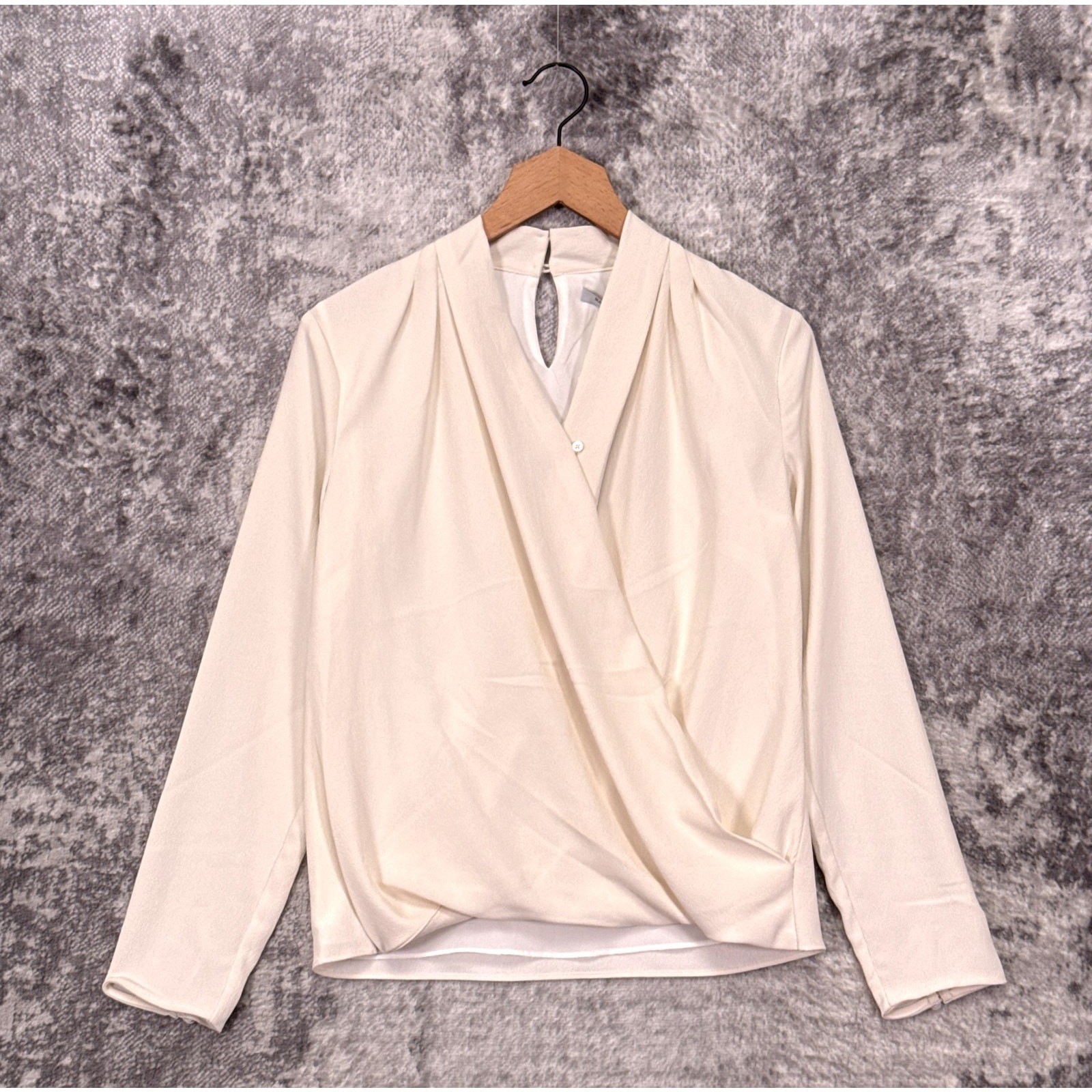 New MM LaFleur Top XS Womens Antoinette Blouse Soft Weave Cross Front