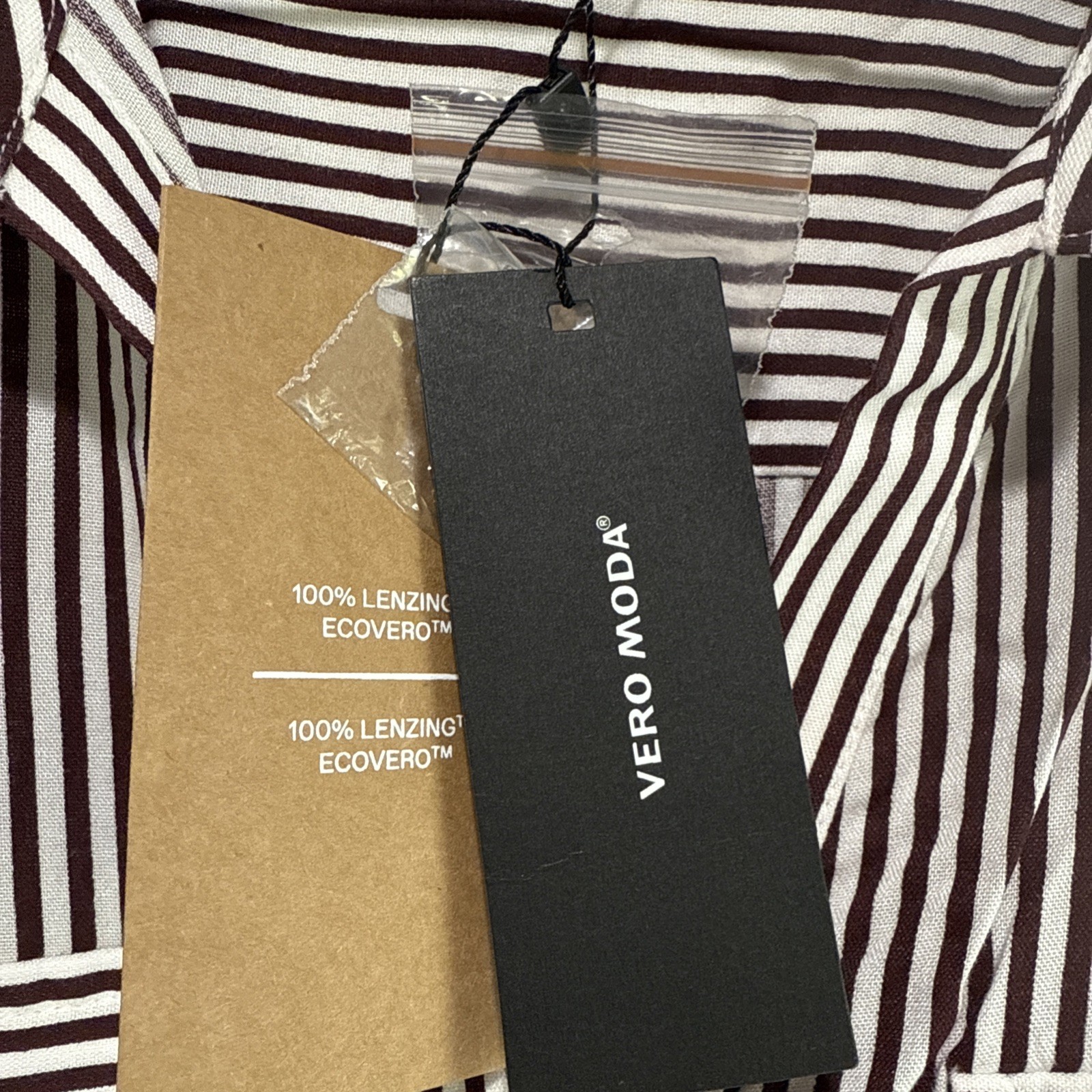 Vero Moda Matilda Stripe Button Down Shirt Petite Large