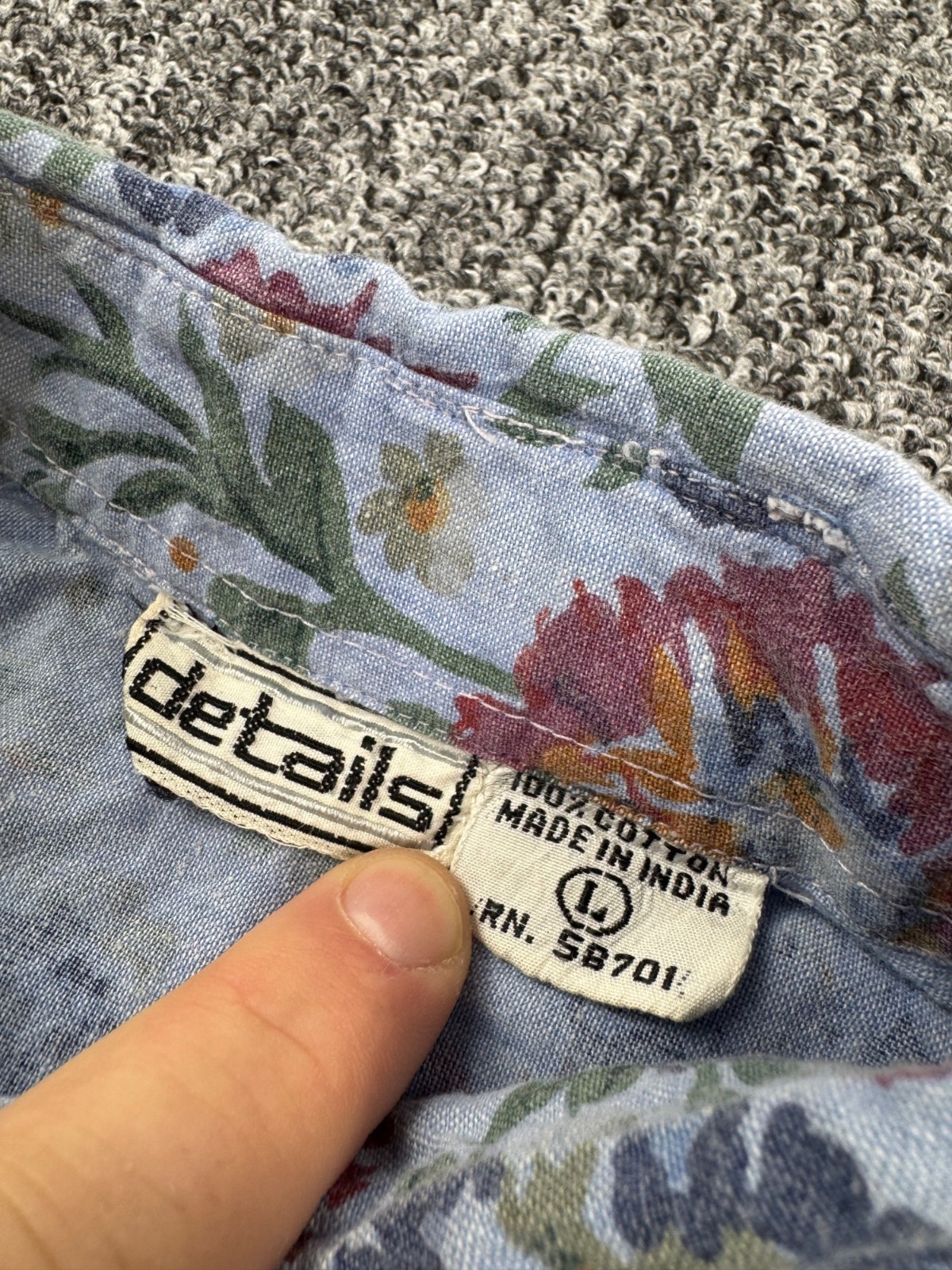 Vtg Hawaiian Shirt Women Large Pastel Floral Details Tropic Aloha Button Up 90s