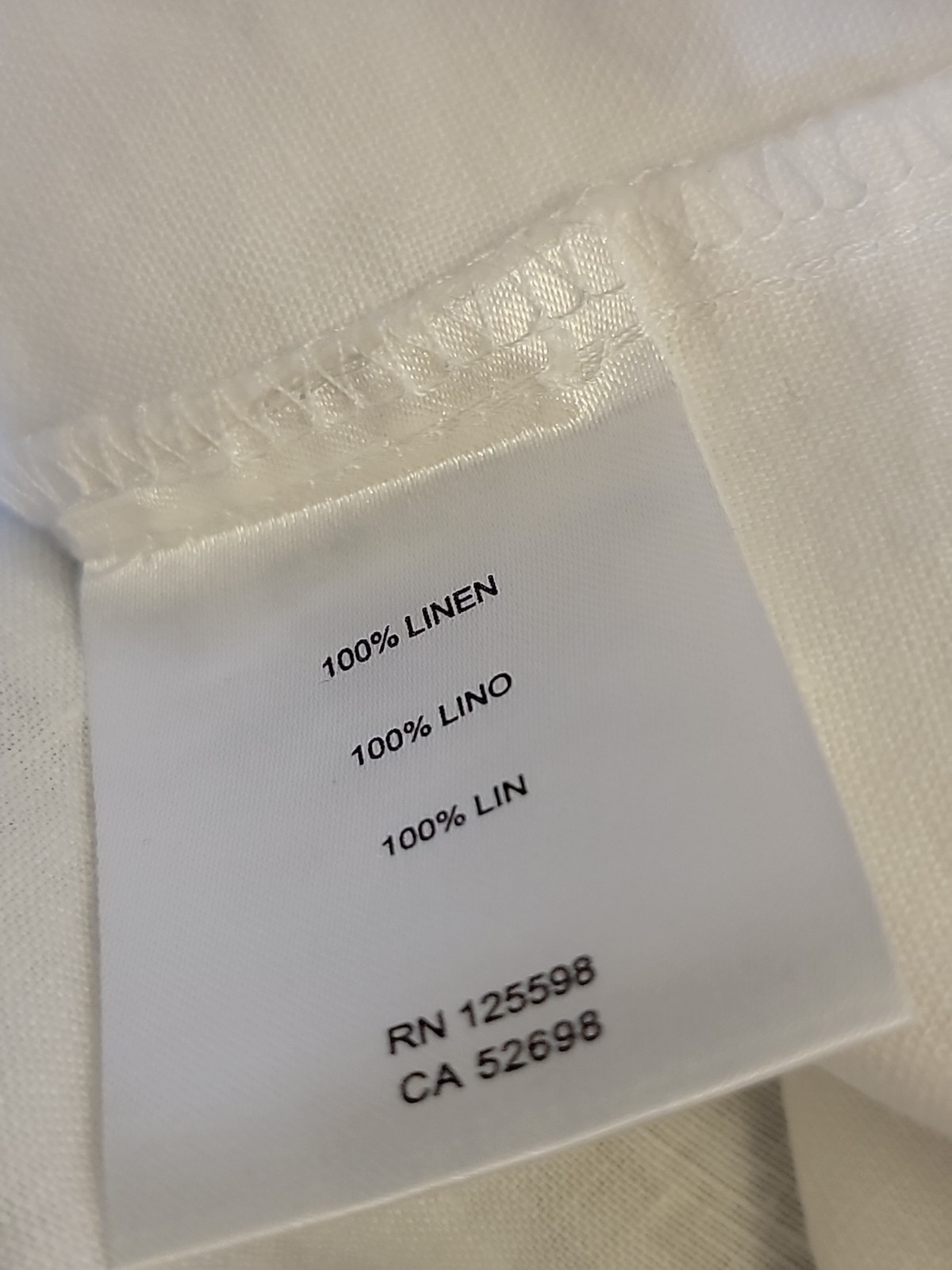 Ellen Tracy 100% Linen Women’s Top XL White Gold Tone Buttons Sleeveless #CC
