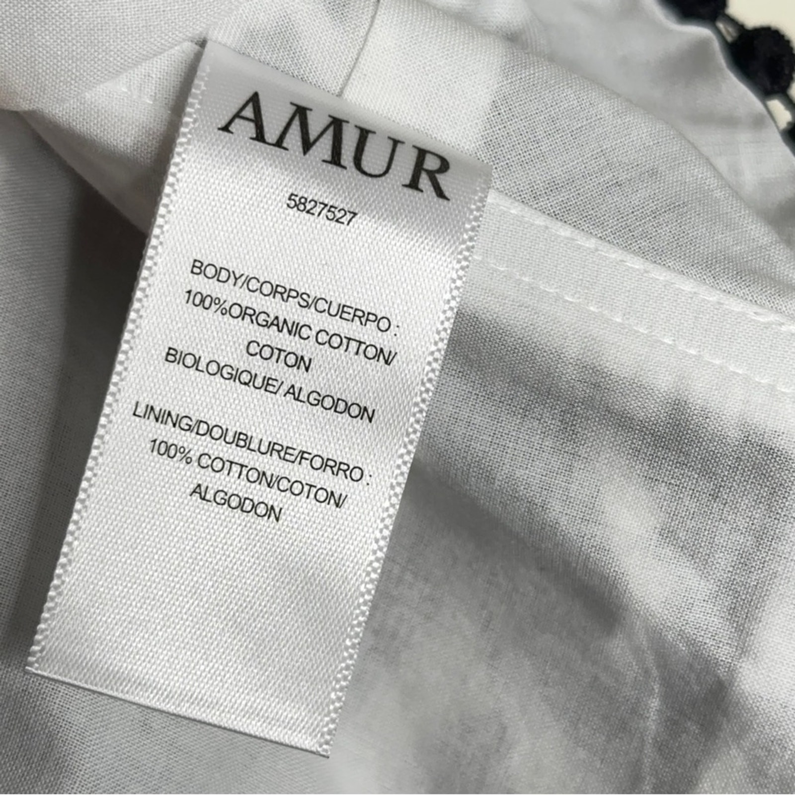 AMUR Zeha One Shoulder Floral Bra Top Black White {N47}