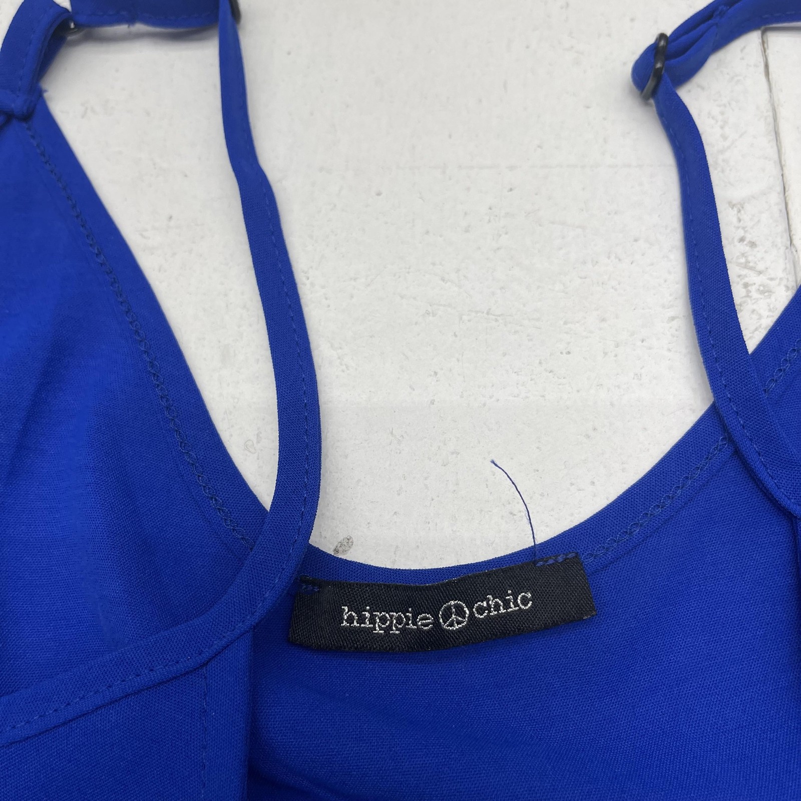 Hippie Chic Shirt Womens Large Blue Button Front Cami Tank Top Casual Summer