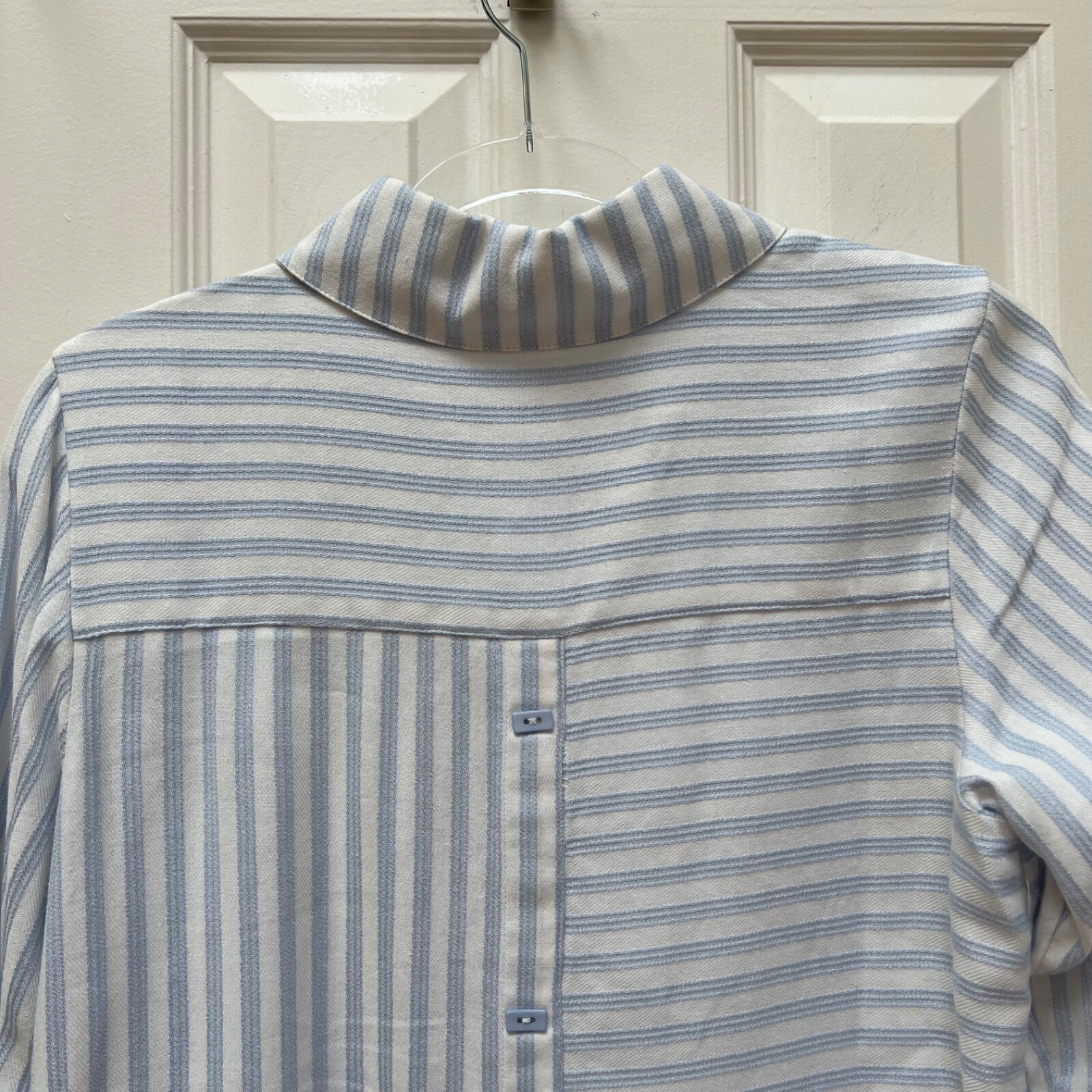Soft Surroundings Striped Asymmetric Hem Tunic Blouse Coastal Grandma Petite XS