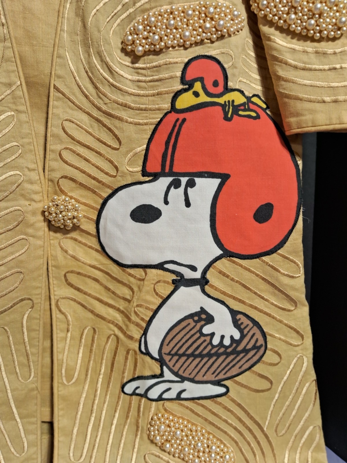 Snoopy Jacket + Top with Character Patch+Pearls Beautiful Ellegant Unique Siz 18