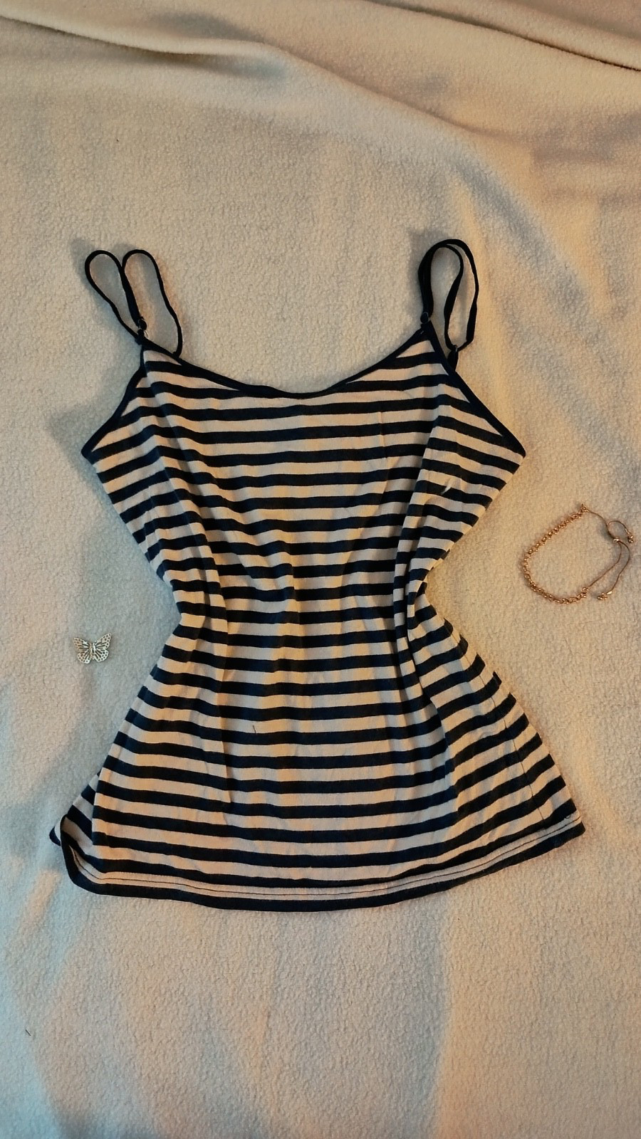 forever 21 striped tank top breathable with adjustable straps size large