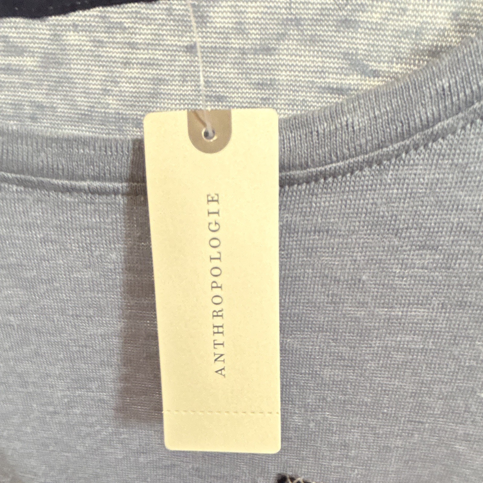 Anthropologie Akemi + Kin Women’s XL Blue 100% Linen Scoop Neck Pullover Tee