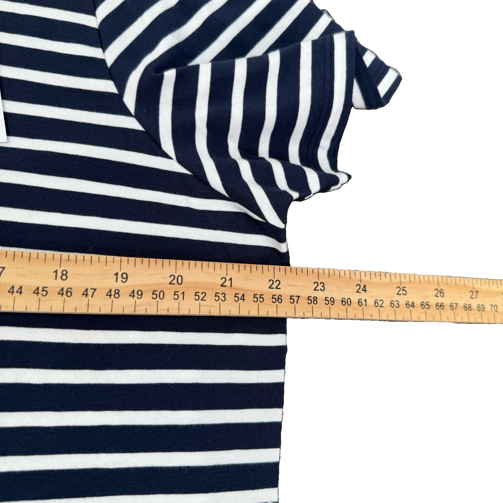 Universal Standard T Shirt Tee Navy White Striped Pima Cotton 2XL NWT Coastal