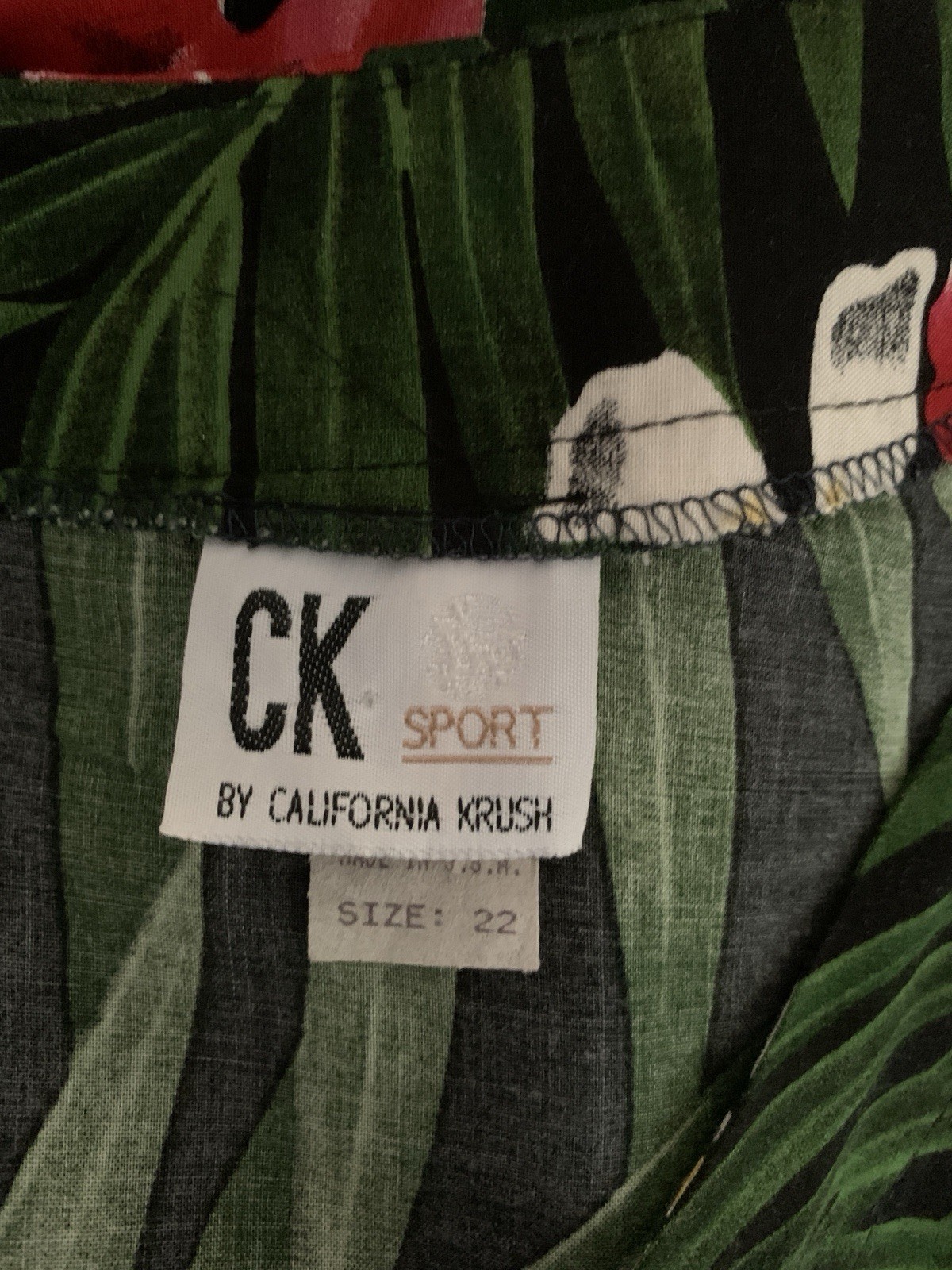 22 Vintage California Krush Hawaiian Button Shirt Sport Jersey 80s 90s Floral