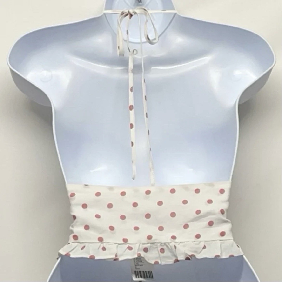 Kimchi Blue/Urban Outfitters Pink Polka Dot Cropped Halter Top Size Medium NWT