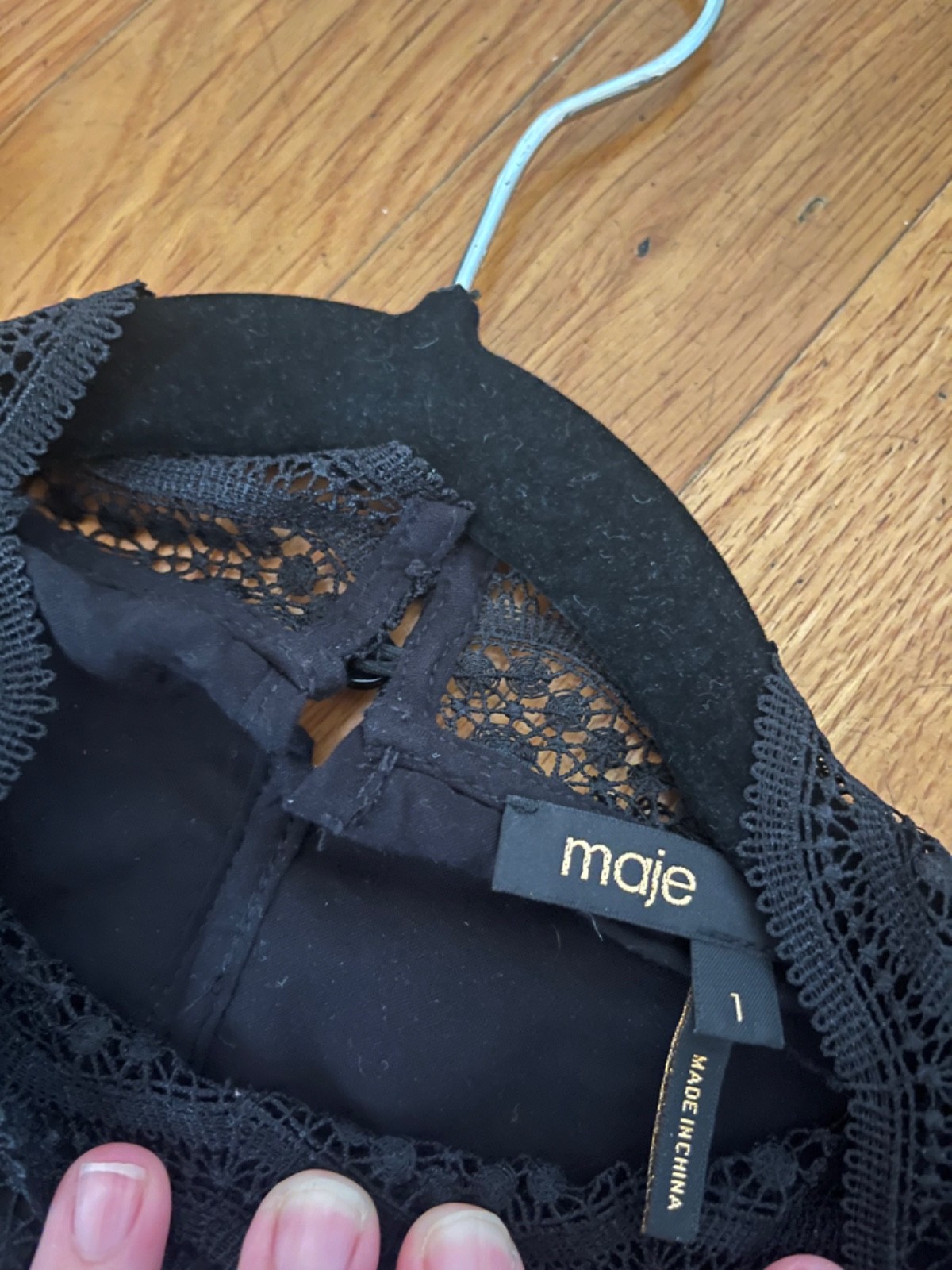 Maje Women’s blouse, size 1, black, elegant, great condition