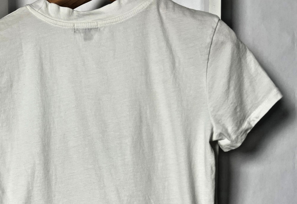 Sunflower Cropped Knit Top Womens S White Black Crew Neck Short Slv Originality