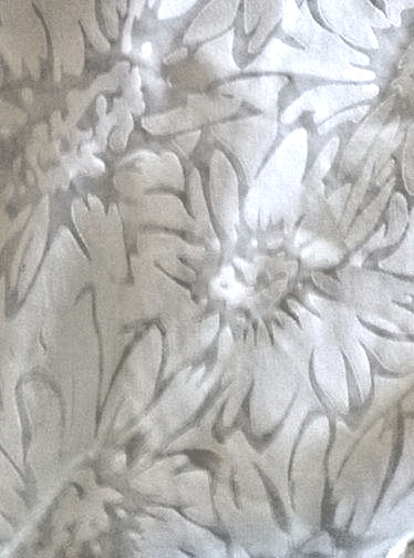 Sag Harbor Women’s Top Large White 3/4 Sleeve Button Up Blouse Semi-Sheer Floral