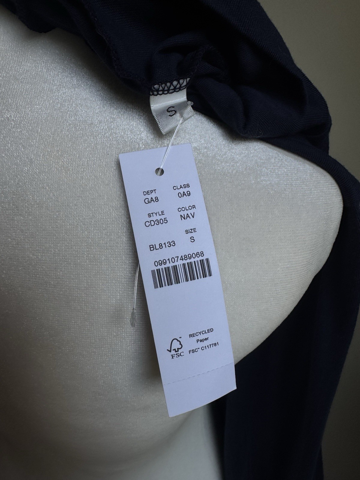 J.CREW Women’s 100% Cotton Crepe Turtleneck Long Sleeve Pullover Navy Size S