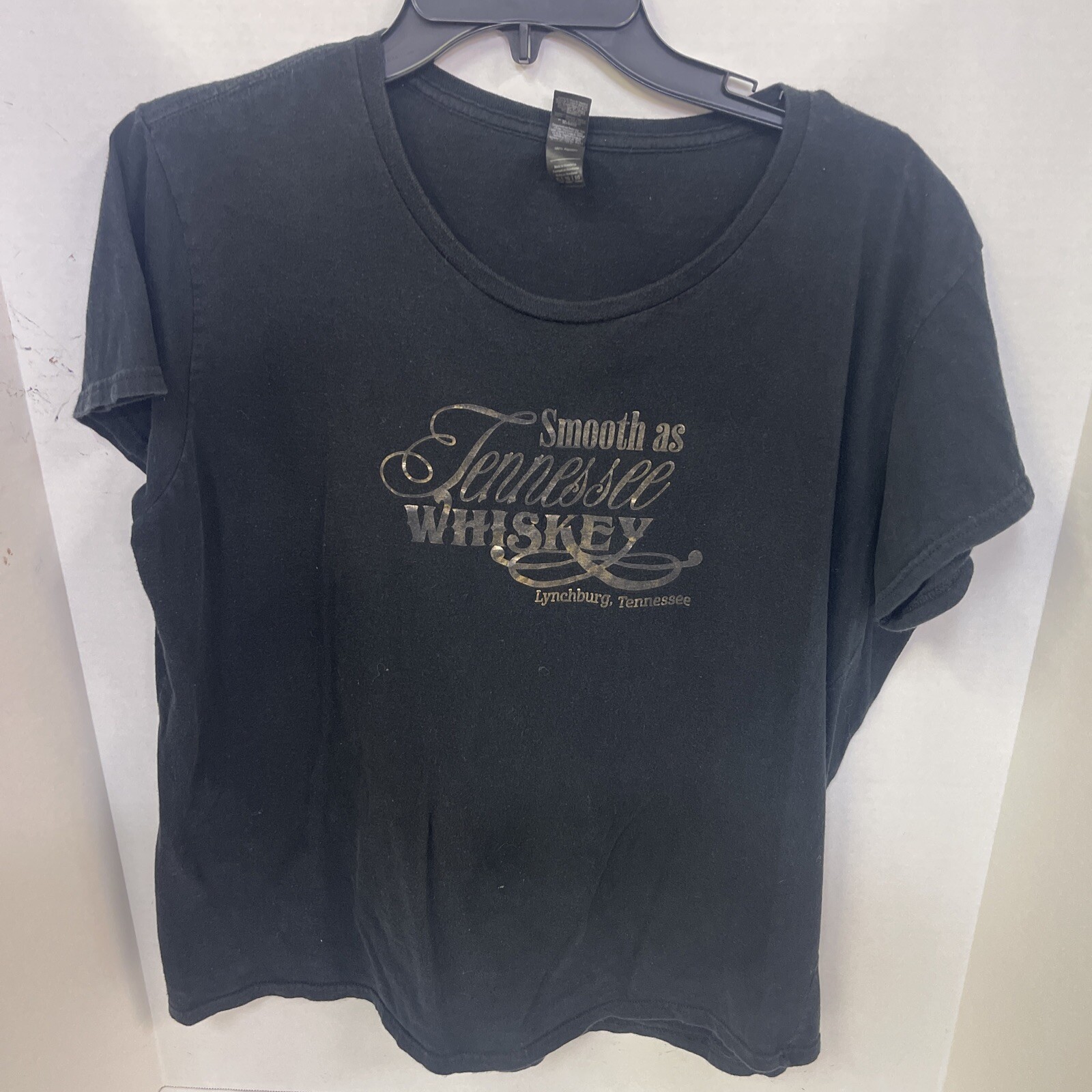 Anvil Shirt Women’s XL Fitted Black Tennessee Whiskey Short Sleeve T Shirt