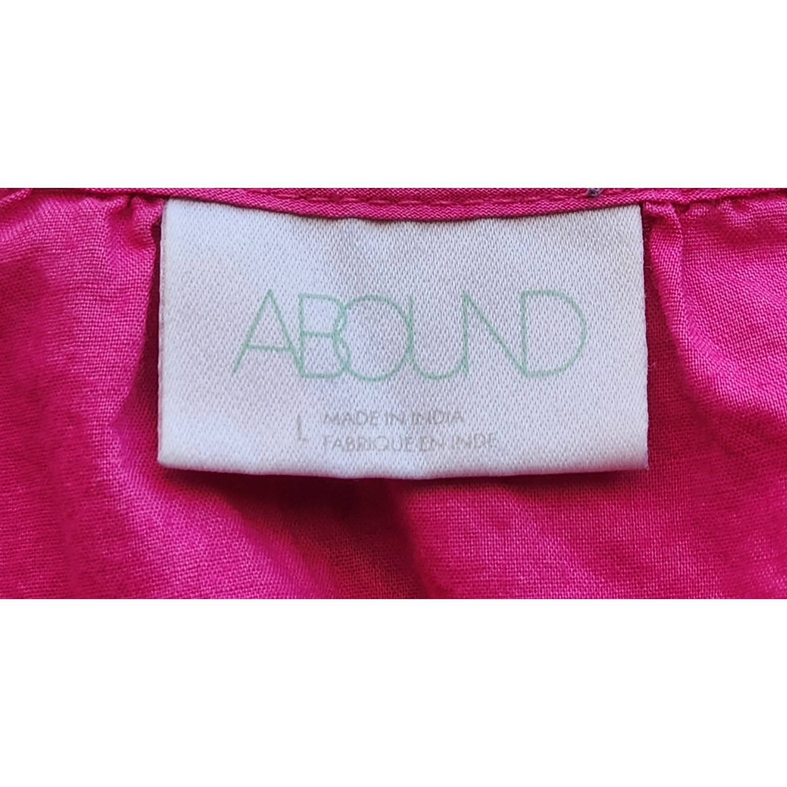Abound Fuchsia Pink Eyelet Hem Cold Shoulder Top Large Lightweight Soft