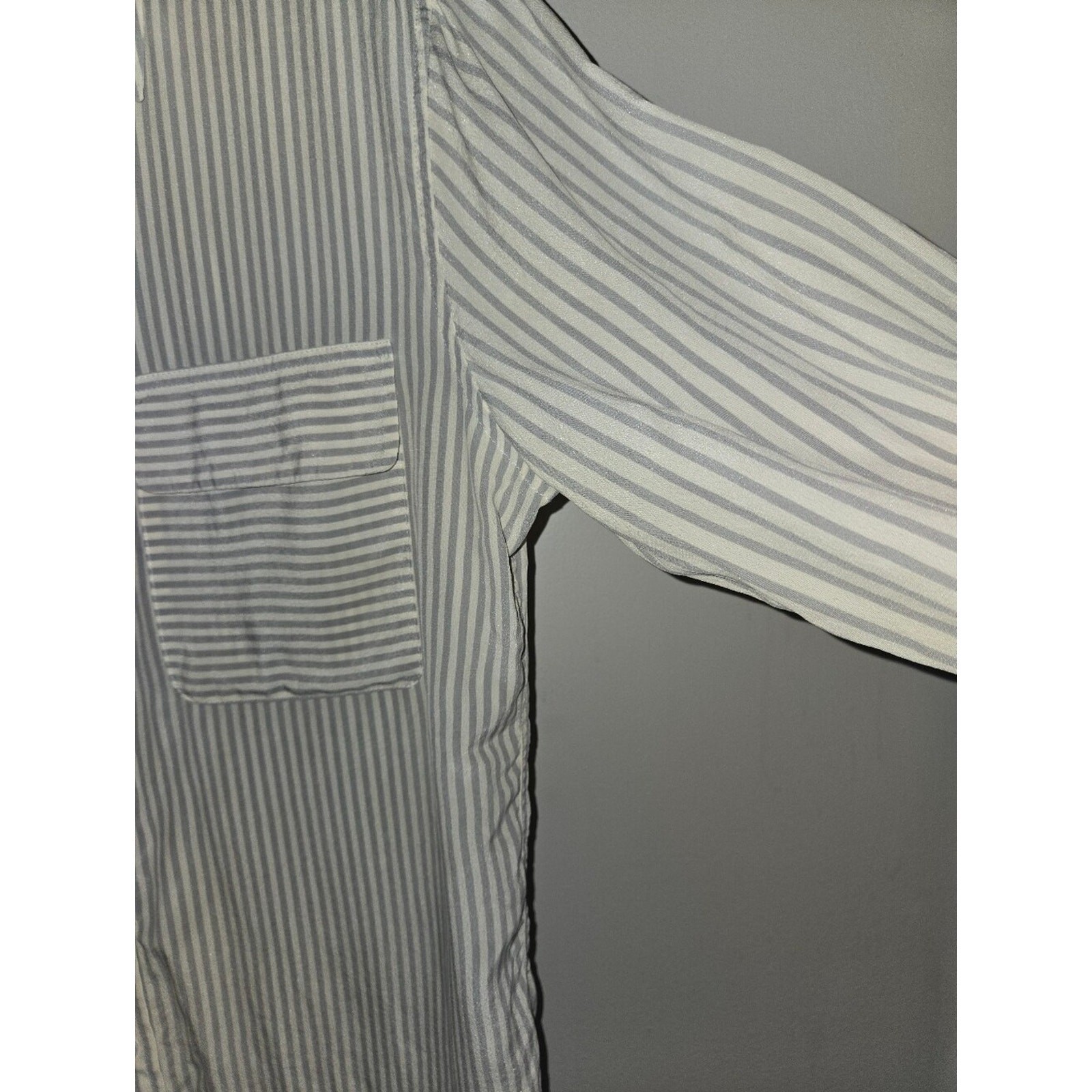 Equipment Femme 100% Silk Striped Button Down Blouse M Quiet Luxury