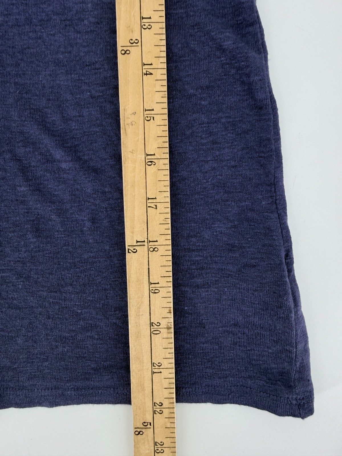 Sigrid Olsen Linen Tee Womens Large Purple V Neck T Shirt Lightweight Knit Top