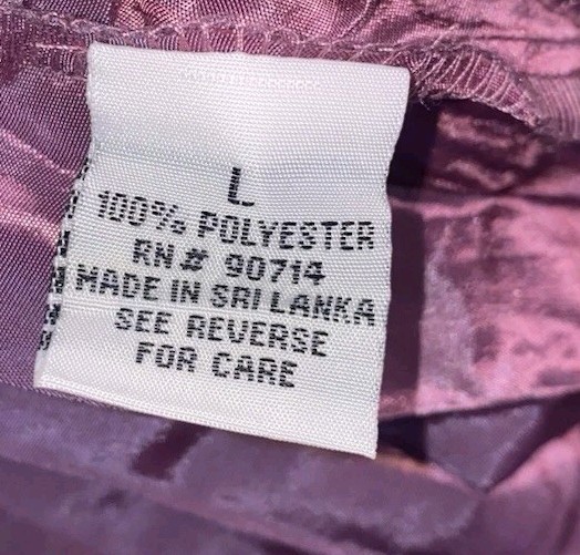 Y2k 90s Womens Victorian Purple Satin Shiny Ruffle Renaissance Witchy Top Sz L