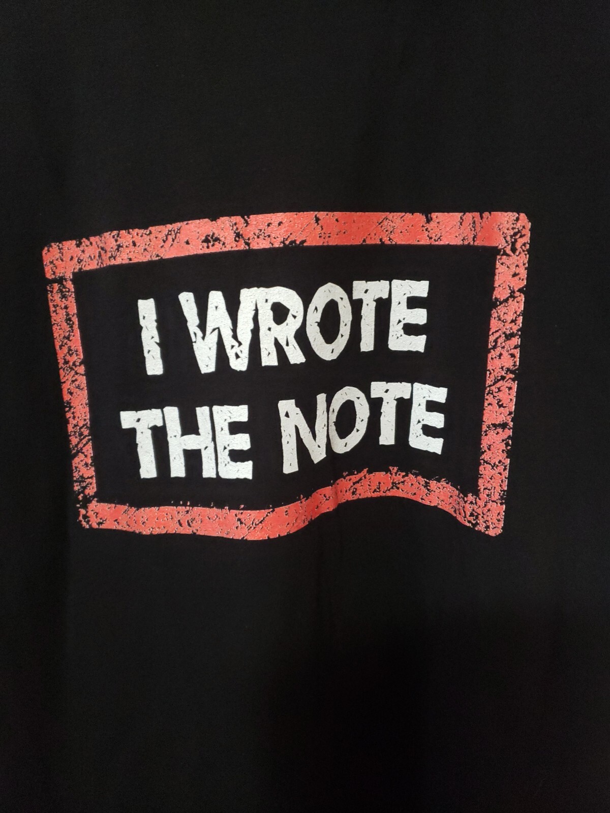 Women’s Bella Canvas I Wrote the Note Graphic Short Sleeve Black T-Shirt Size M