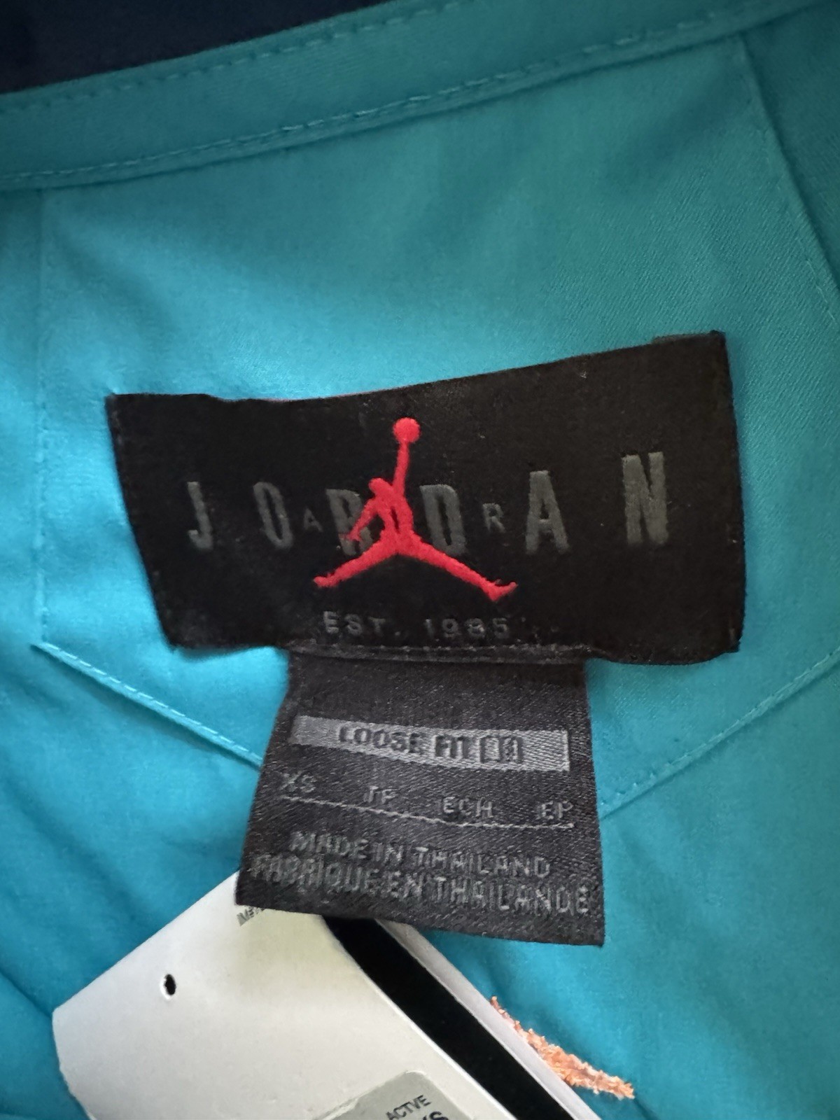 Michael Jordan Flight Club Teal Blue Button Down Shirt Blouse XS. $75.