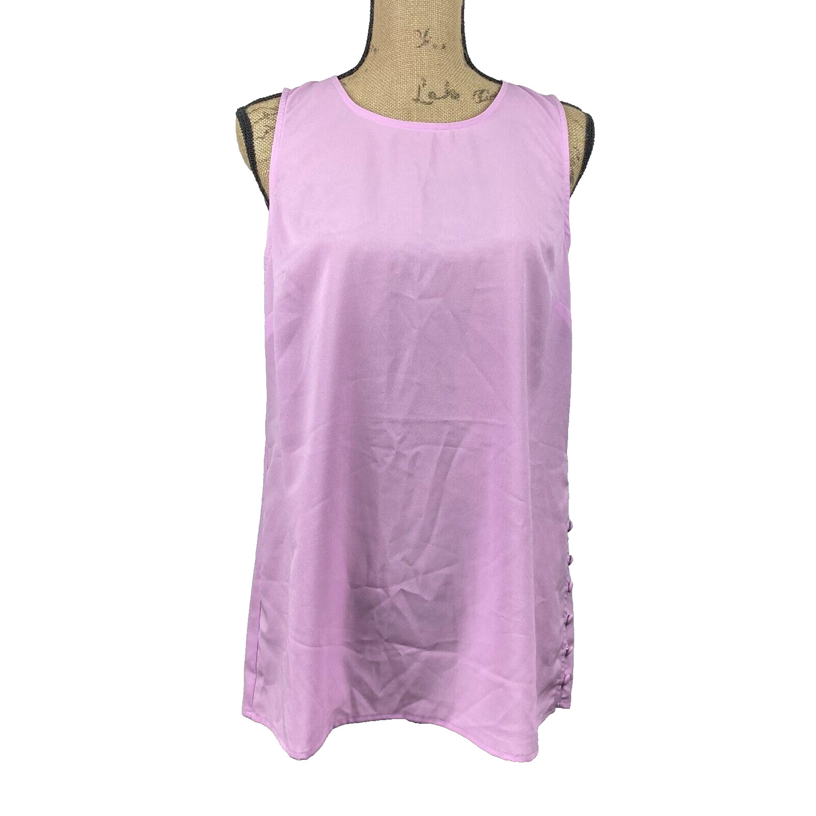 Banana Republic Sleeveless Blouse Size M Hot Pink/Fuchsia Lightweight Shirt
