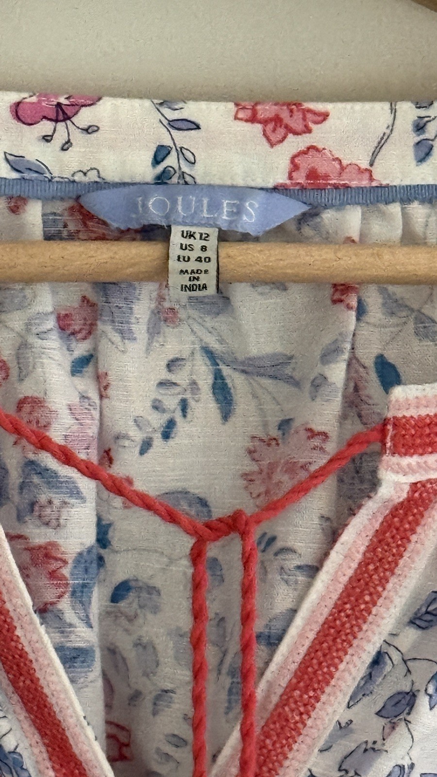 New Joules Yolanda Tunic Embroidered Kaftan Blouse Top – Size 12 RRP £59.95