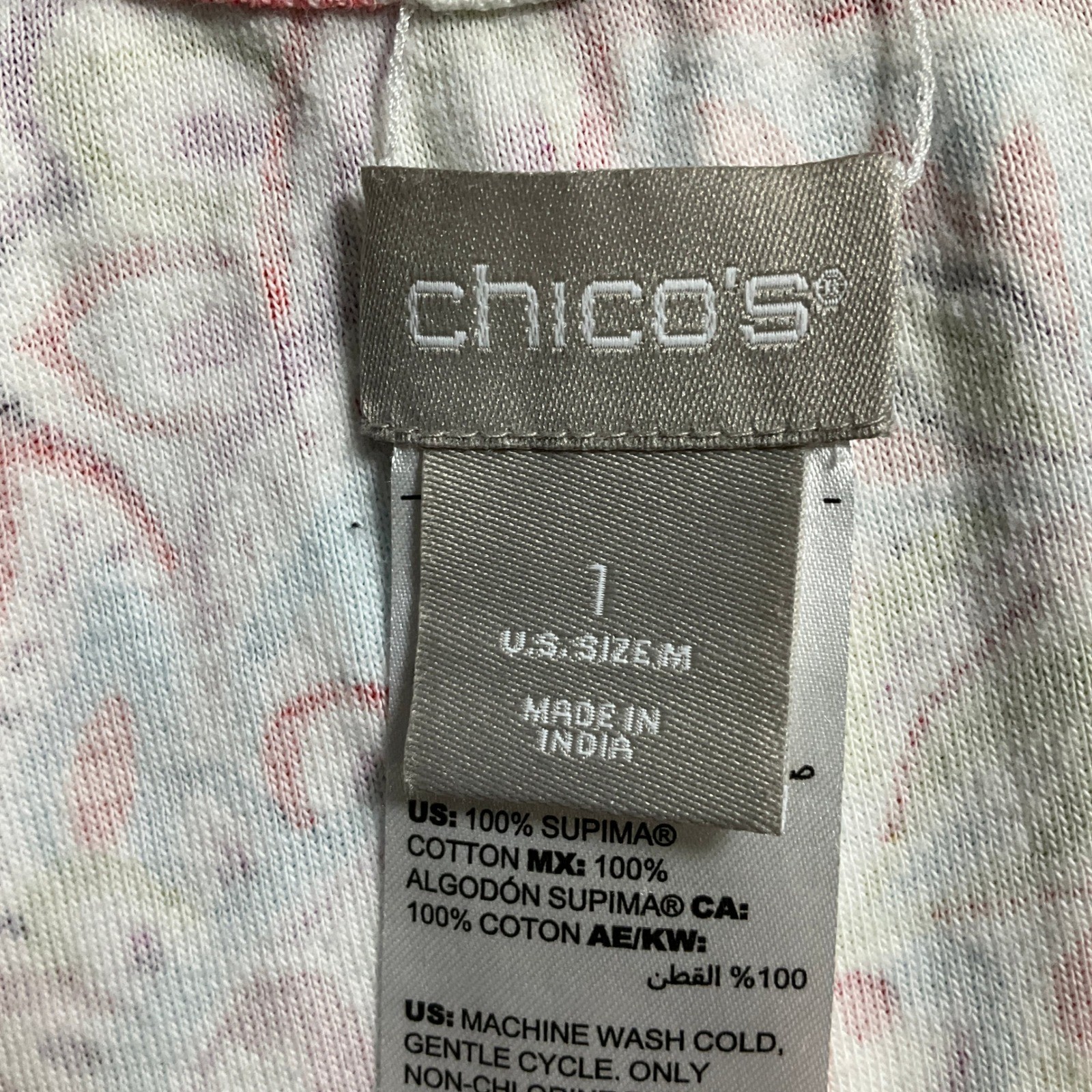 Chico’s Tank Top Sleeveless Paisley Floral Print Casual Everyday Top Size M (1)