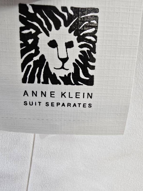 Anne Klein Stretch Crepe Four-Button Tailored Vest Women’s 16 White Dove Solid