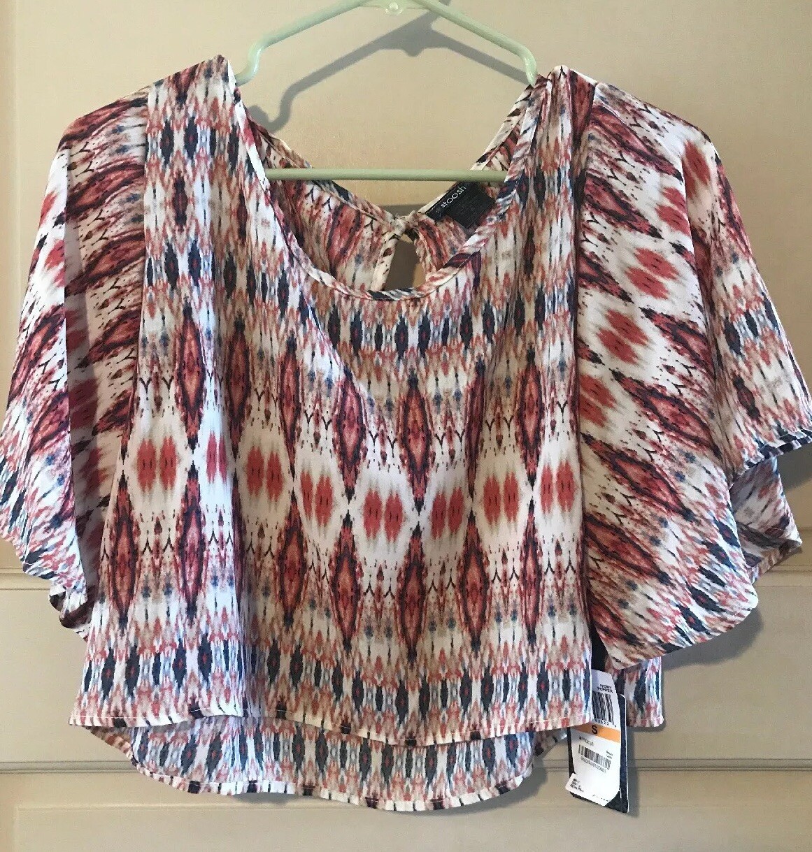 NEW Small Shirt Tribal Midriff Cropped Top Full Club Medium/Large Stoosh NWT M/L