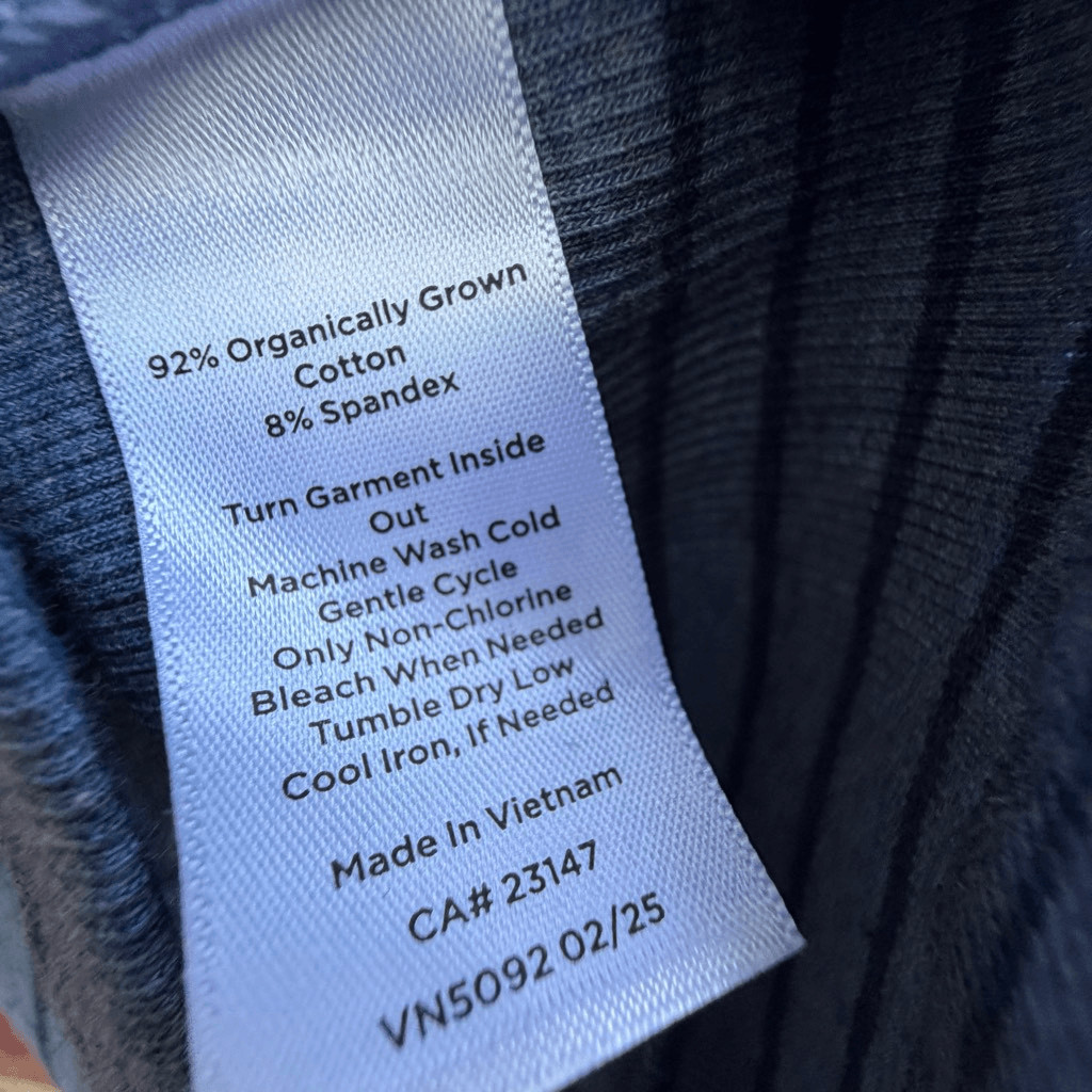 Haven Well Within $58 Women’s Scoop Neck Ribbed Striped Tank Top Blue L NEW