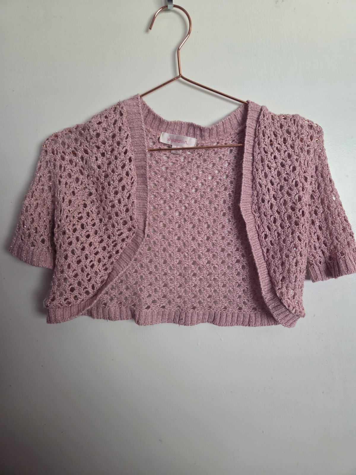 Y2K Crochet Coquette Layering Top Size Small